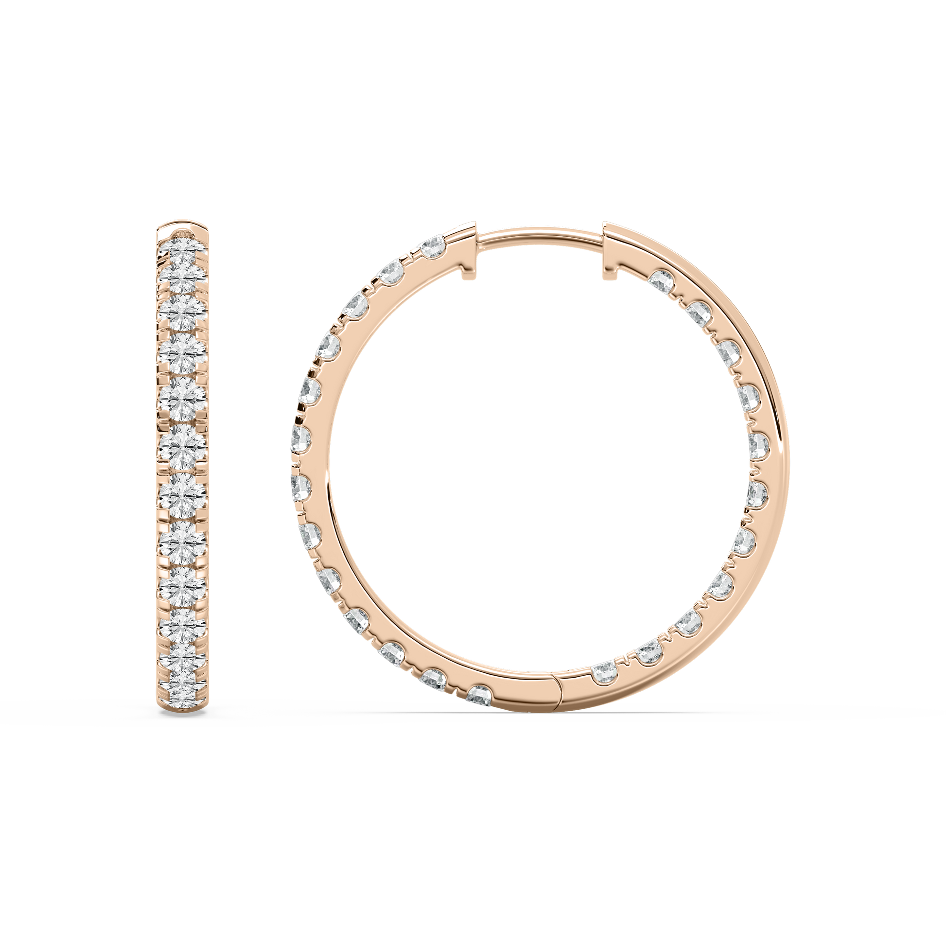 Lovea Mara Creolen Bold – Rundschliff – Roségold
