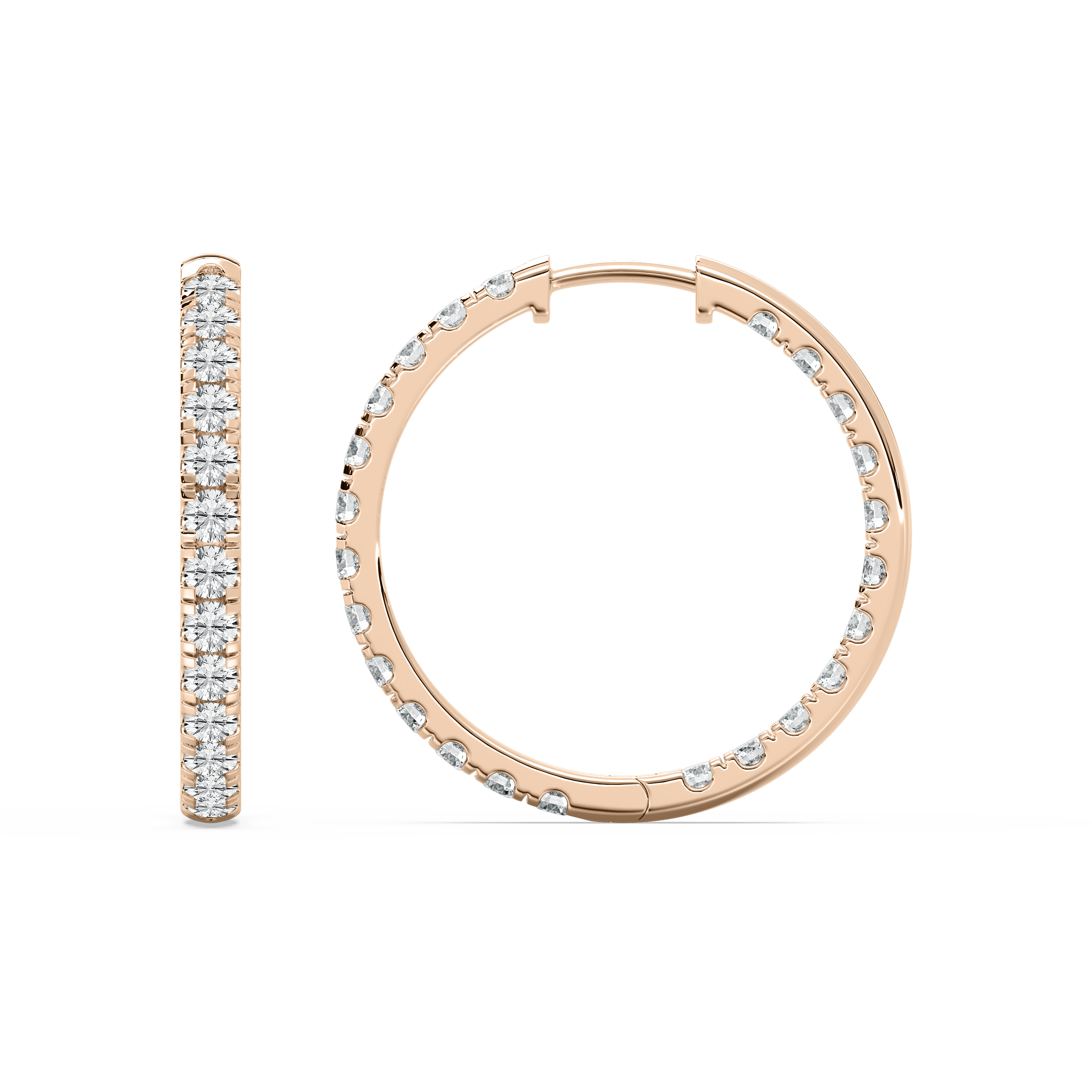 Lovea Mara Creolen Bold – Rundschliff – Roségold