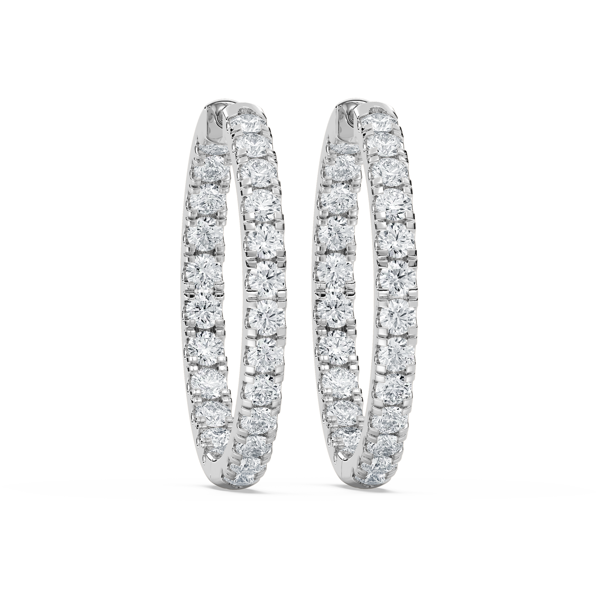 Lovea Mara Creolen Bold – Rundschliff – Weißgold