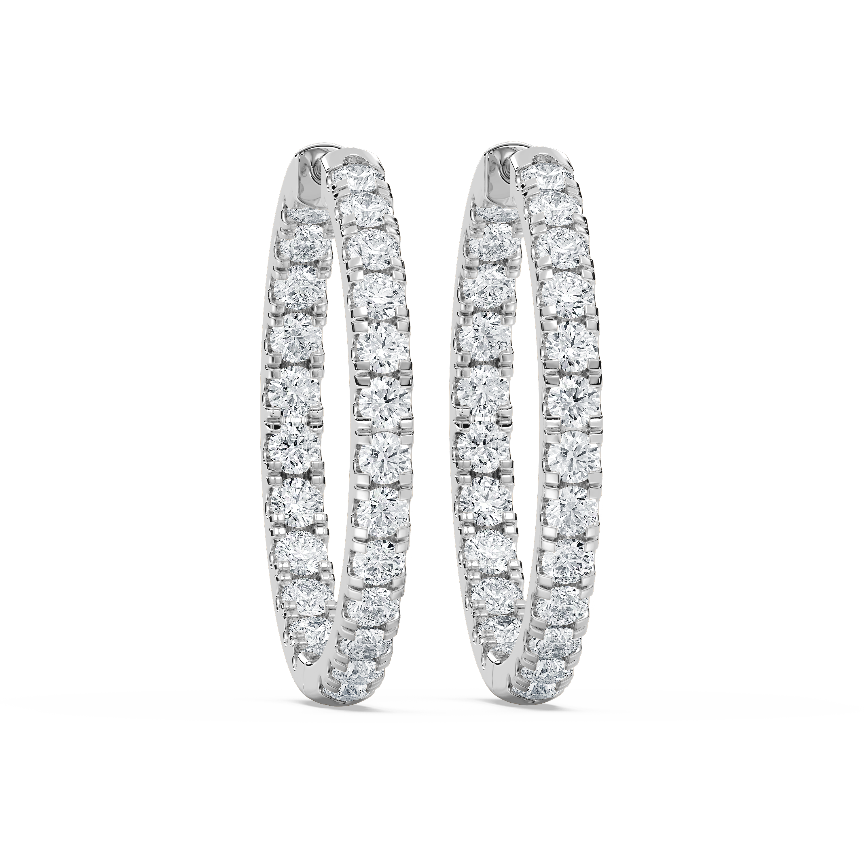 Lovea Mara Creolen Bold – Rundschliff – Weißgold