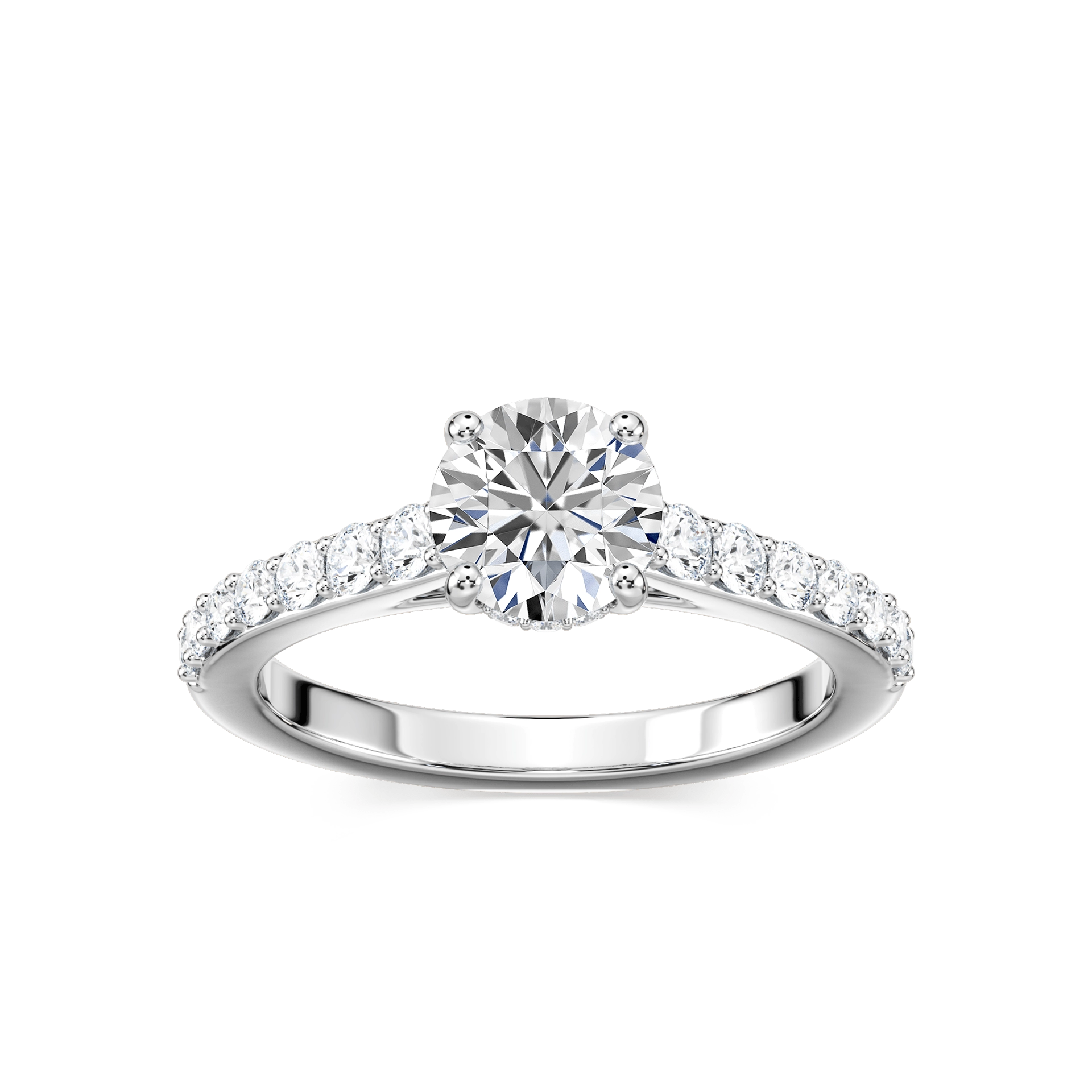 Lovea Hannah Hidden Halo Verlobungsring Rundschliff – Weißgold