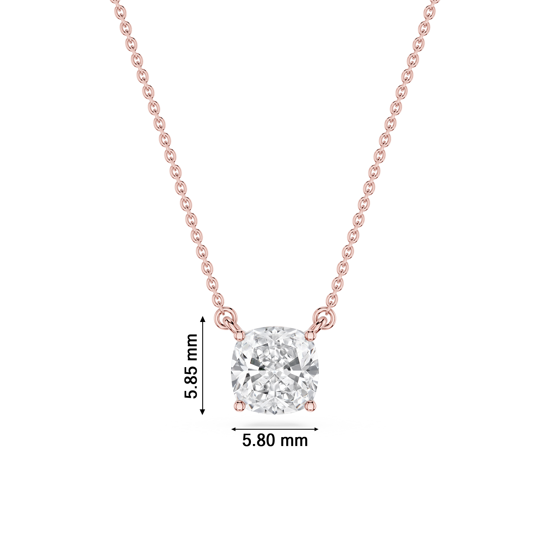 Lovea Carla Anhänger – Kissenschliff – Roségold