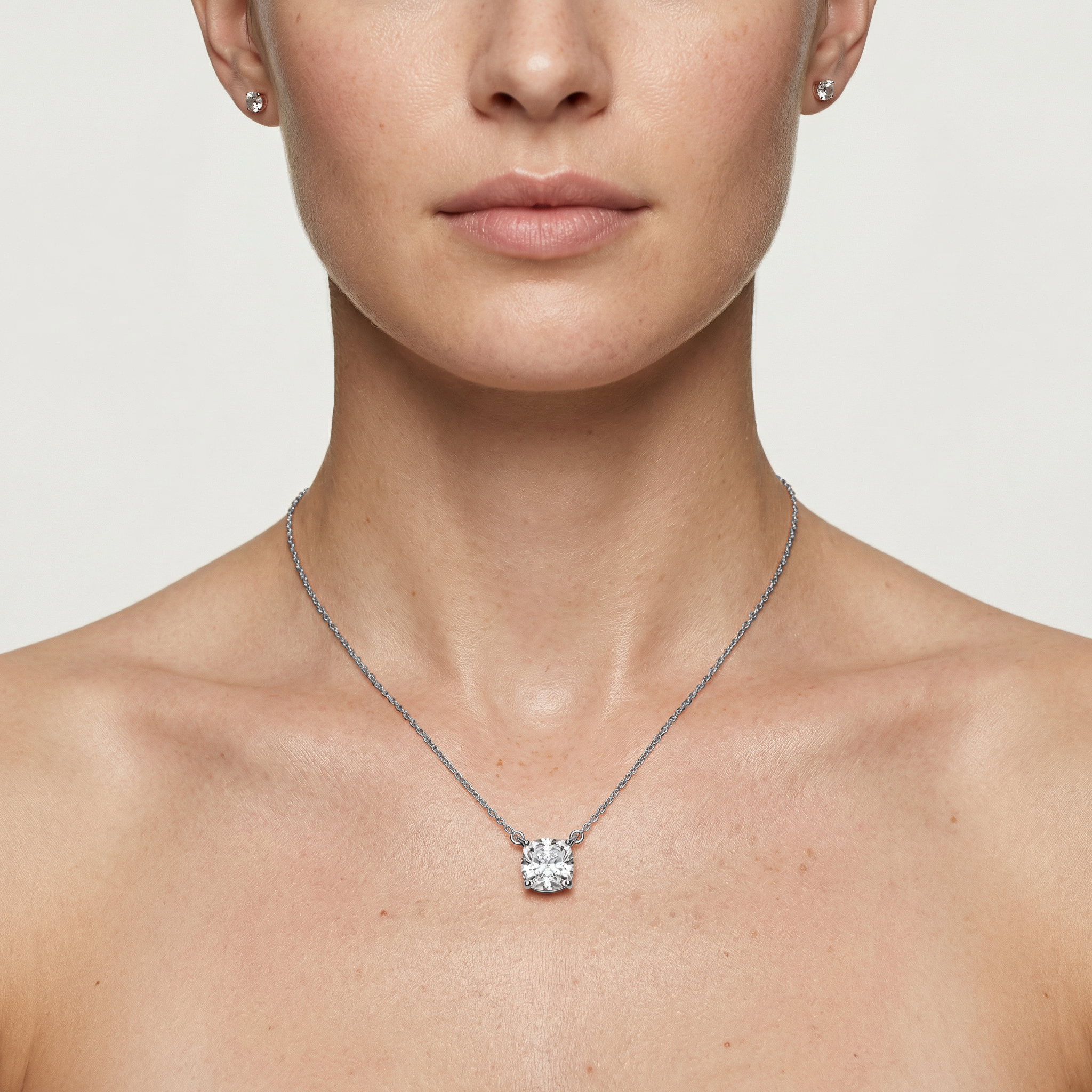 Lovea Carla Anhänger – Kissenschliff – Weißgold