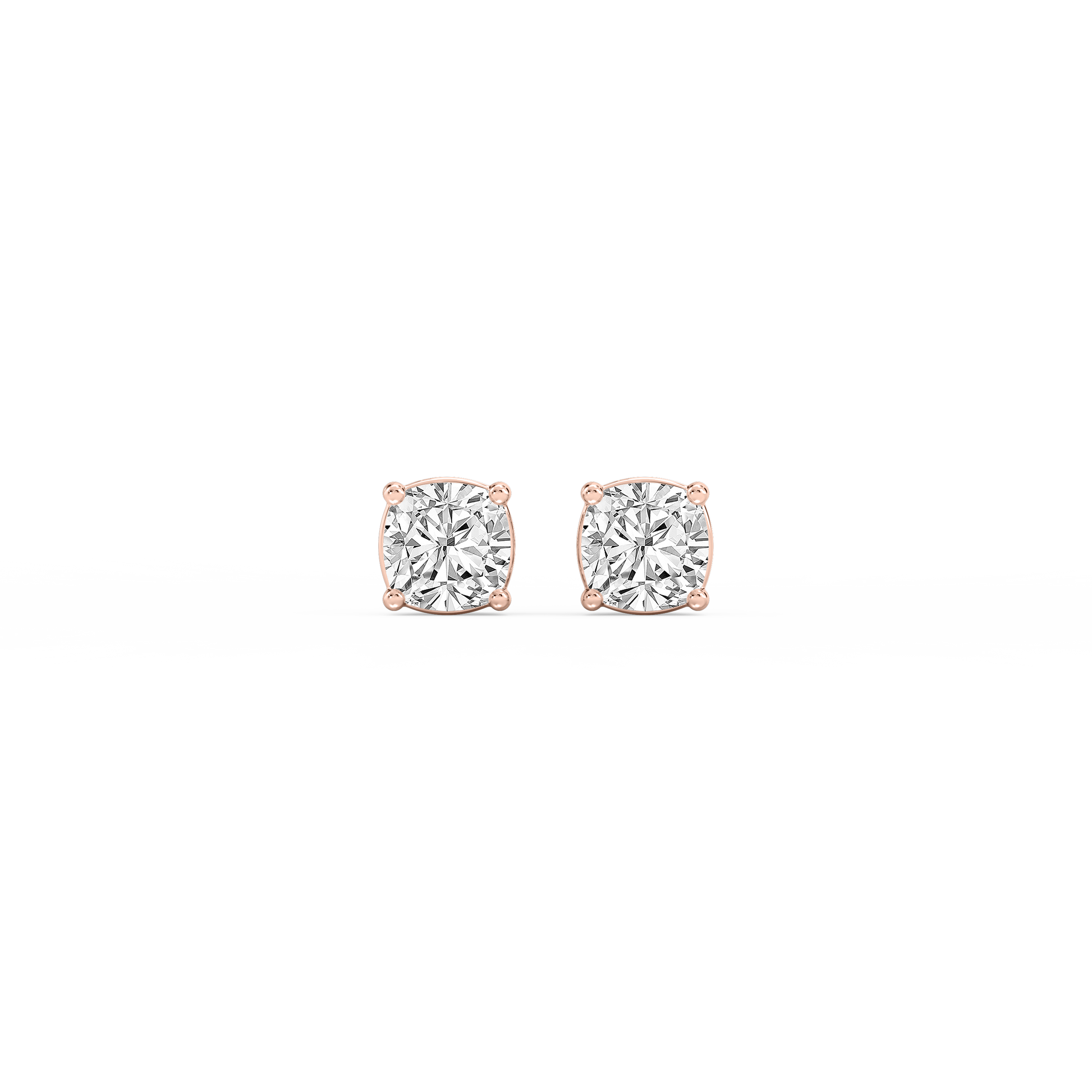 Lovea Mia Ohrstecker Steckverschluss – Kissenschliff – Roségold