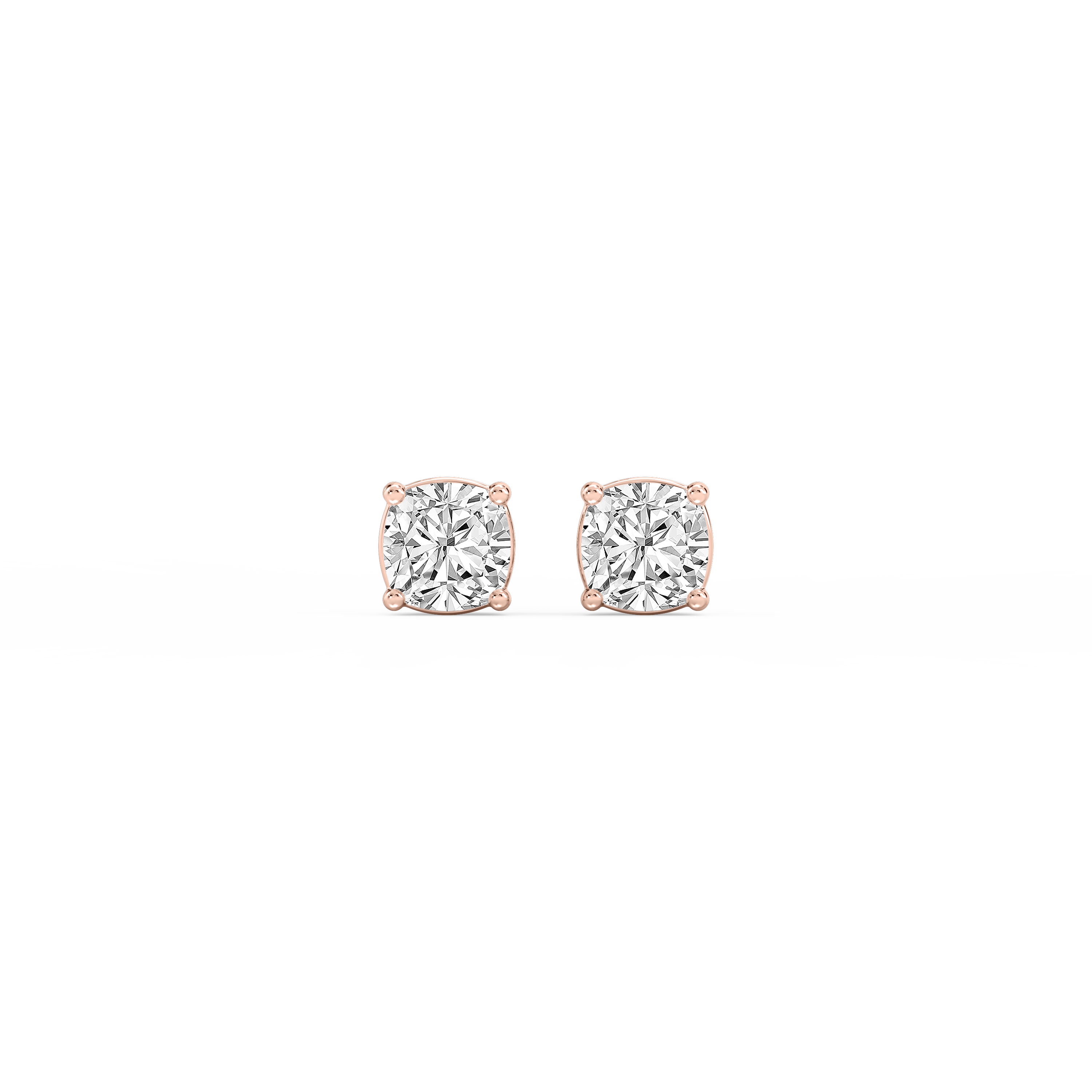 Lovea Mia Ohrstecker Steckverschluss – Kissenschliff – Roségold