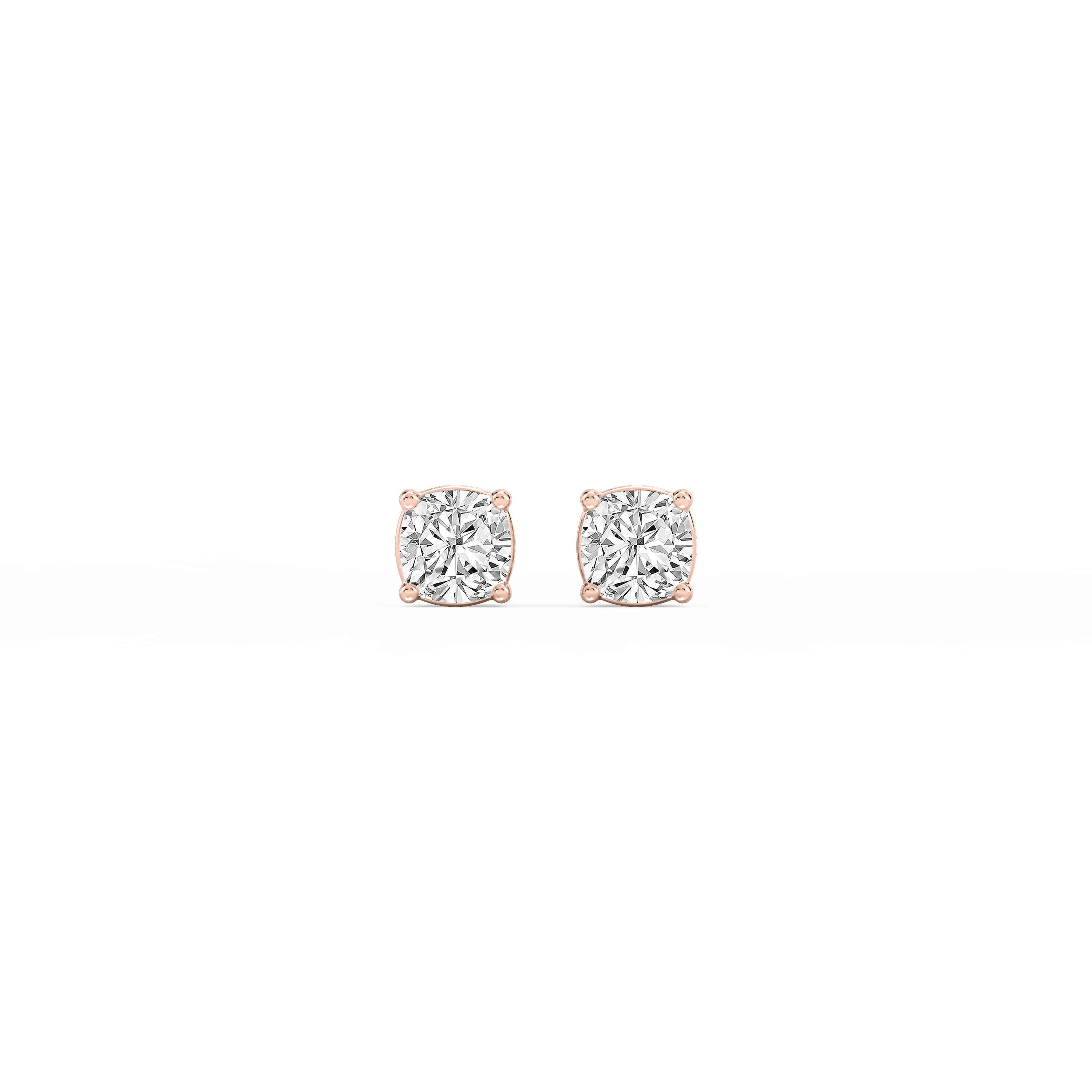 Lovea Mia Ohrstecker Steckverschluss – Kissenschliff – Roségold