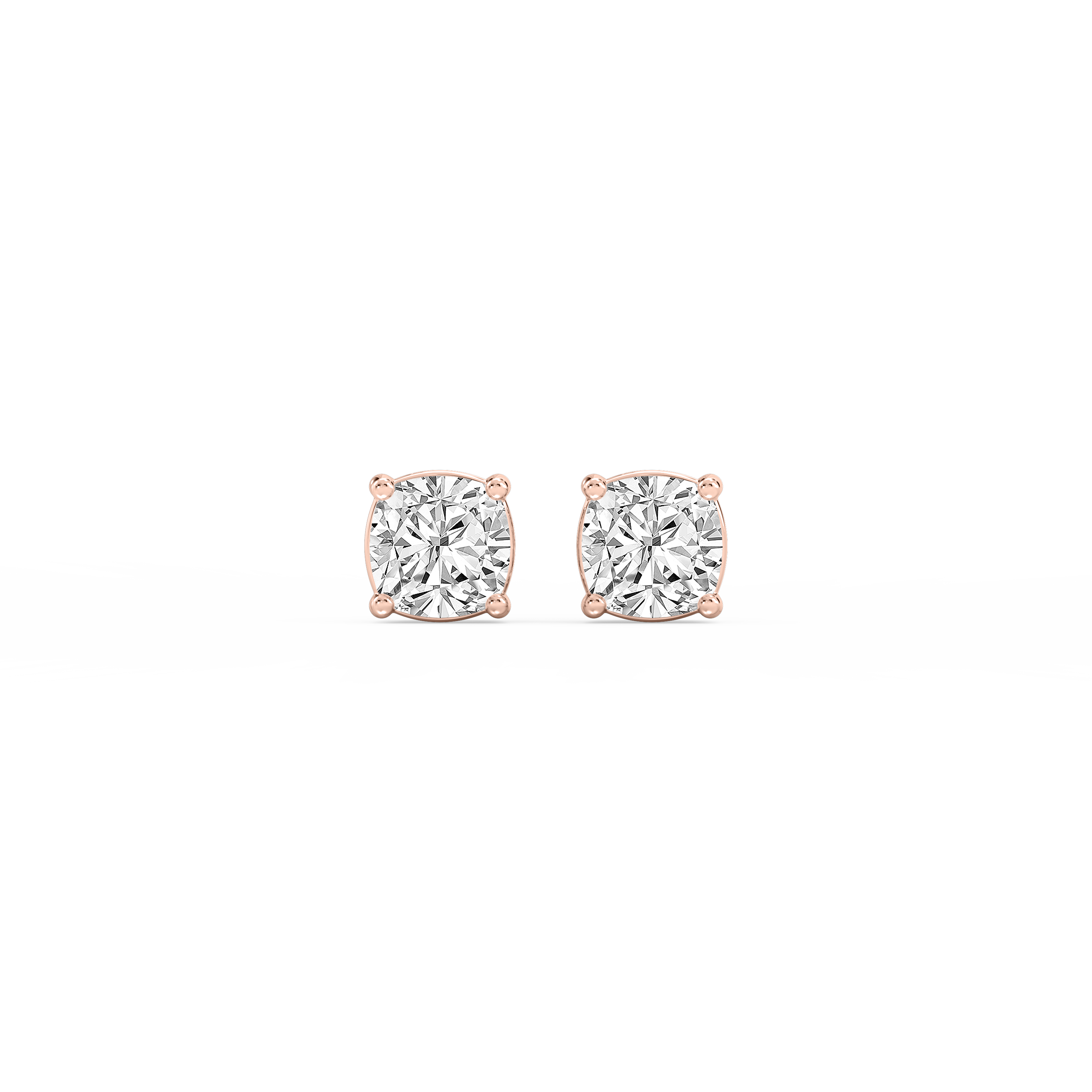 Lovea Mia Ohrstecker Steckverschluss – Kissenschliff – Roségold