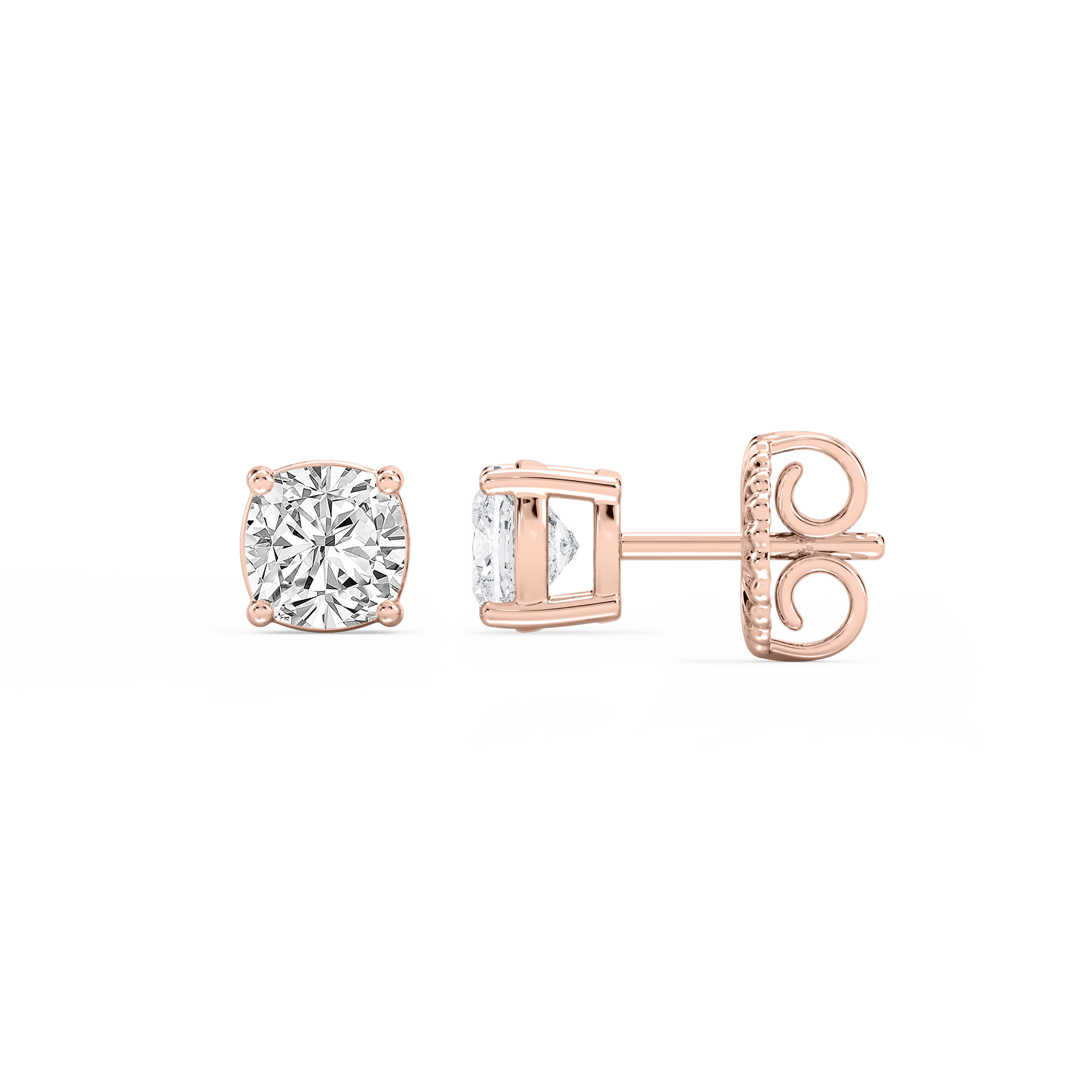 Lovea Mia Ohrstecker Steckverschluss – Kissenschliff – Roségold
