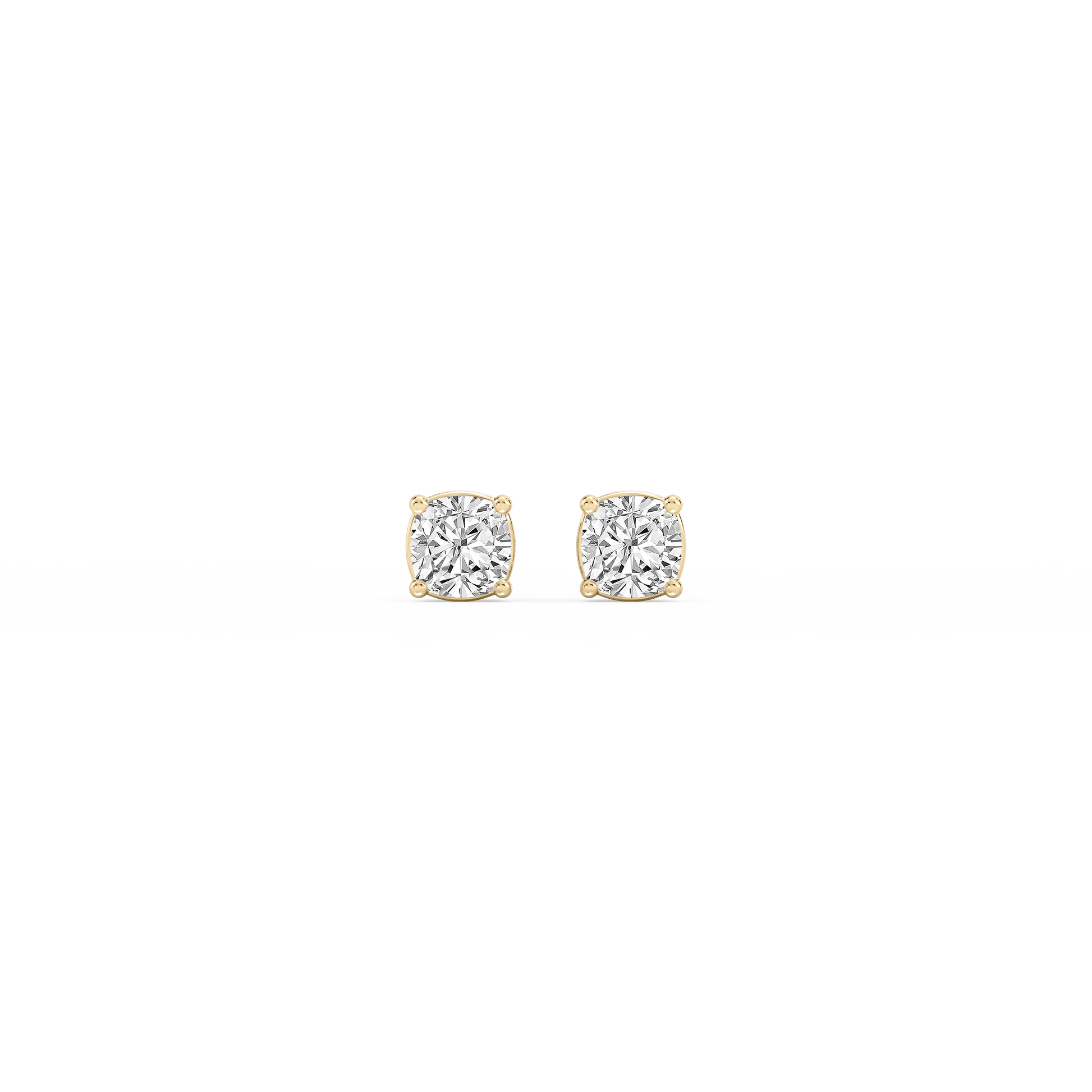 Lovea Mia Ohrstecker Steckverschluss – Kissenschliff – Gelbgold