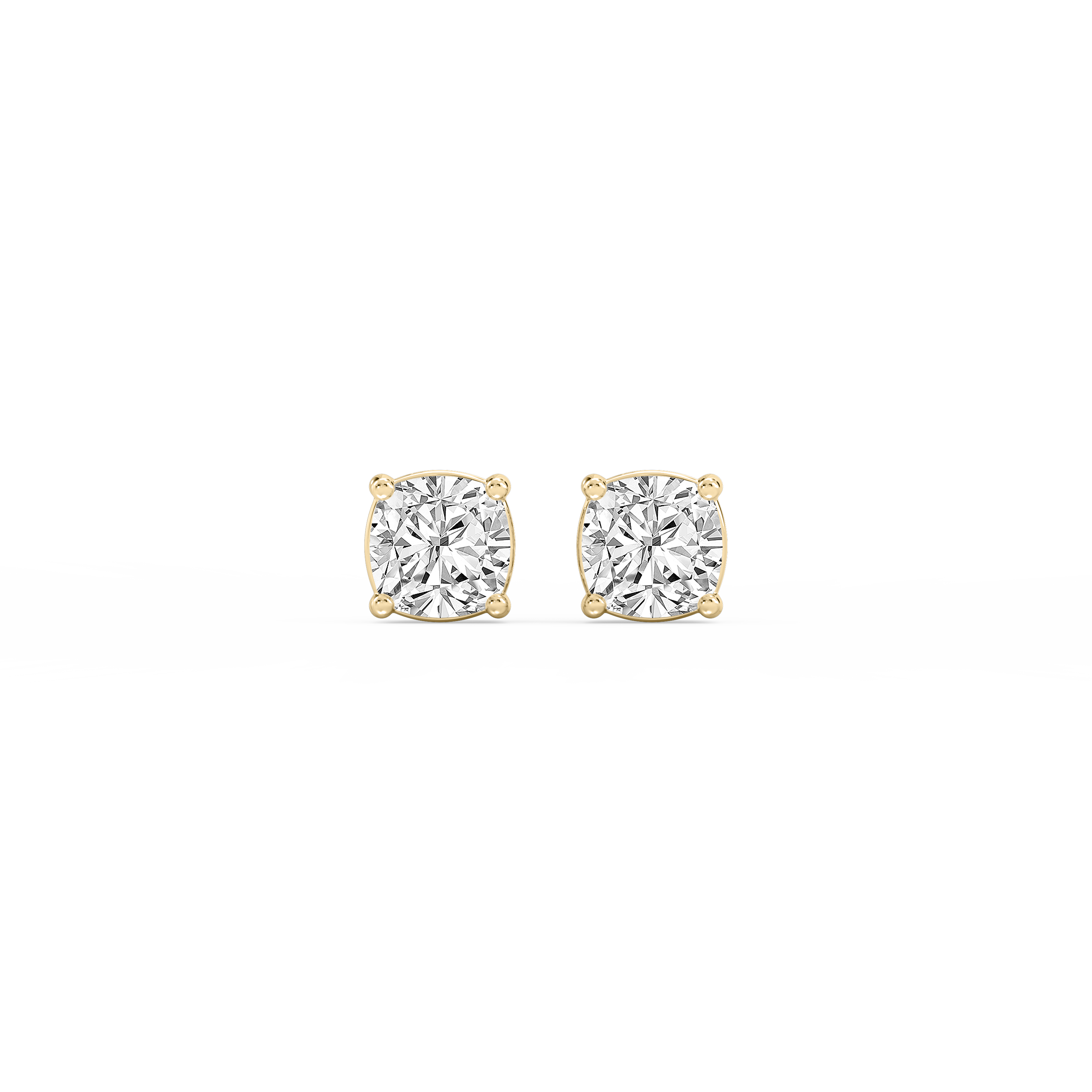 Lovea Mia Ohrstecker Steckverschluss – Kissenschliff – Gelbgold