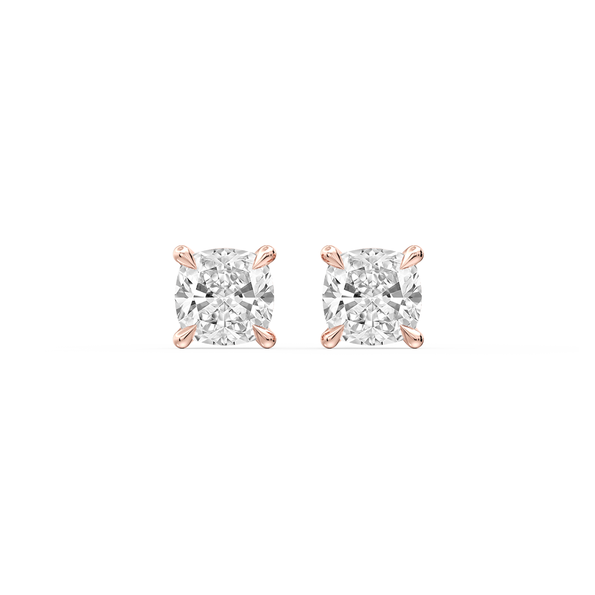 Lovea Lena Ohrstecker Steckverschluss – Kissenschliff – Roségold