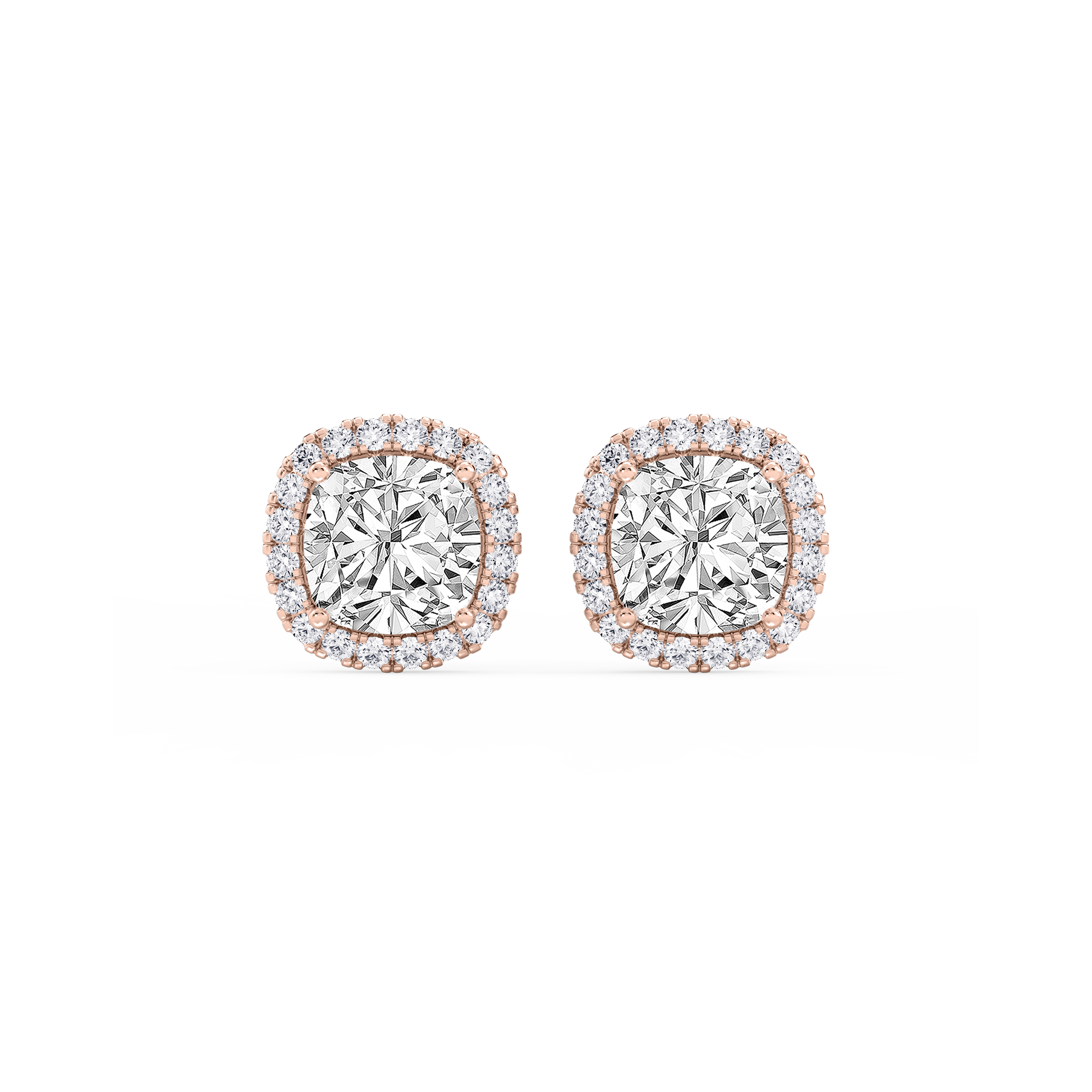 Lovea Pia Ohrstecker – Kissenschliff – Roségold
