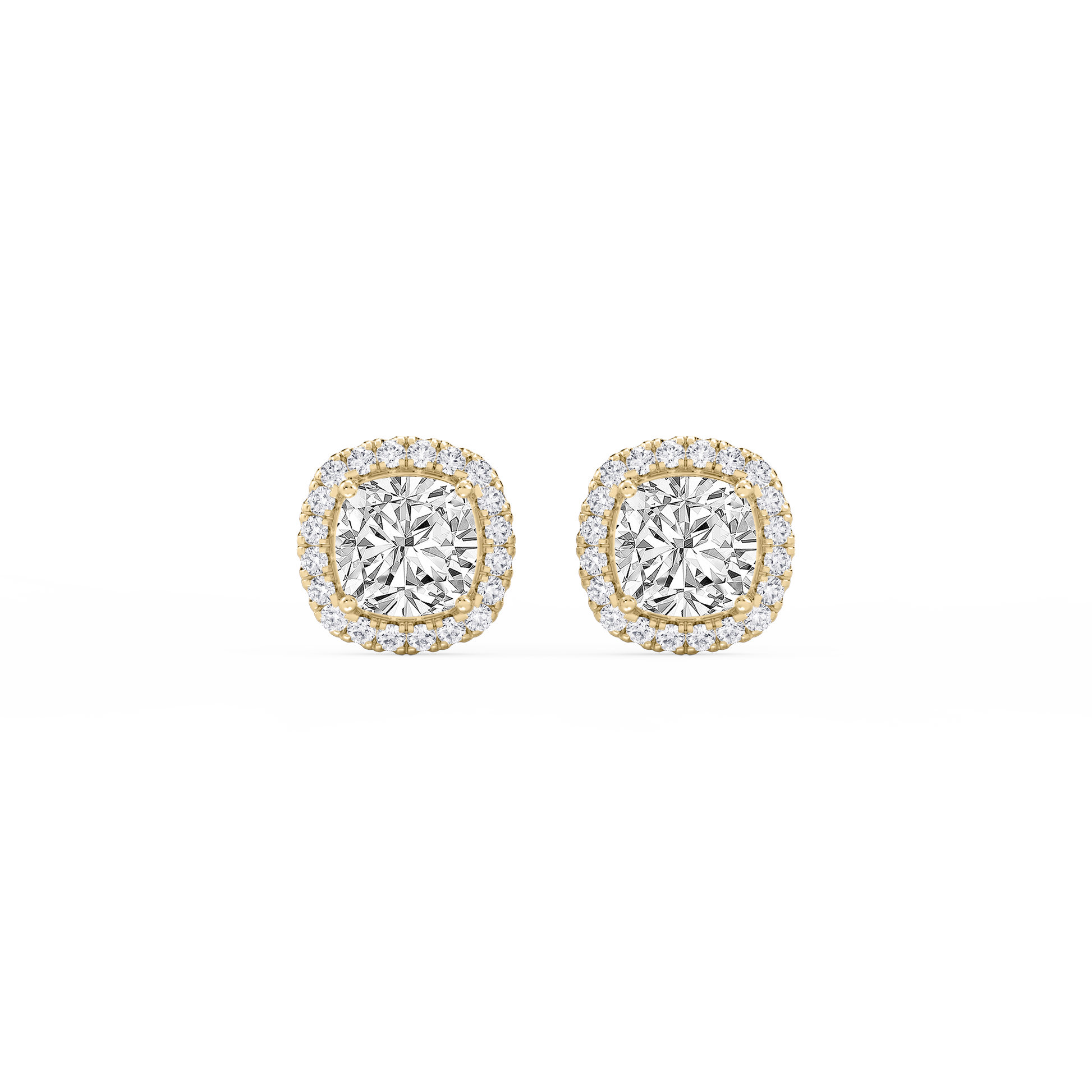 Lovea Pia Ohrstecker – Kissenschliff – Gelbgold