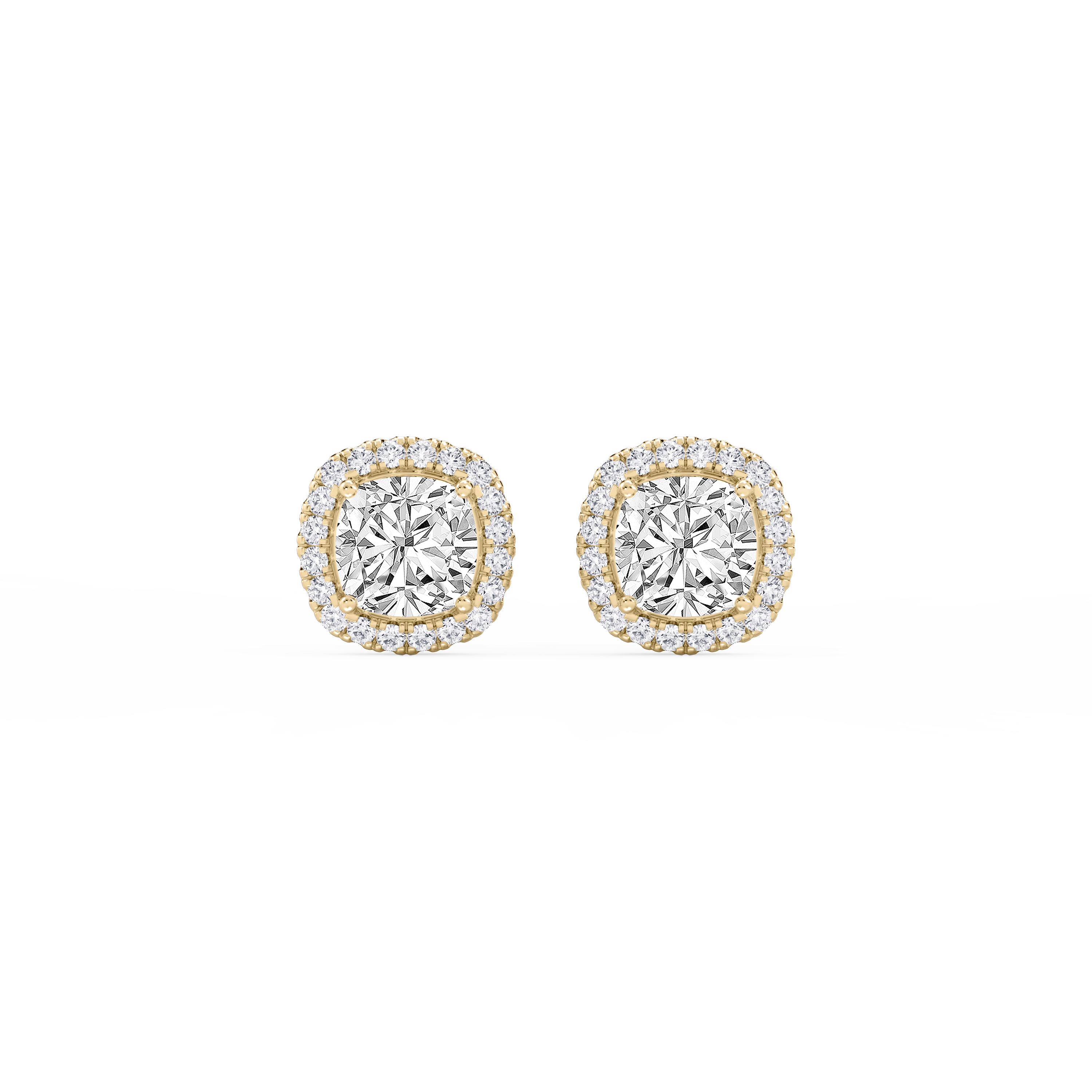 Lovea Pia Ohrstecker – Kissenschliff – Gelbgold