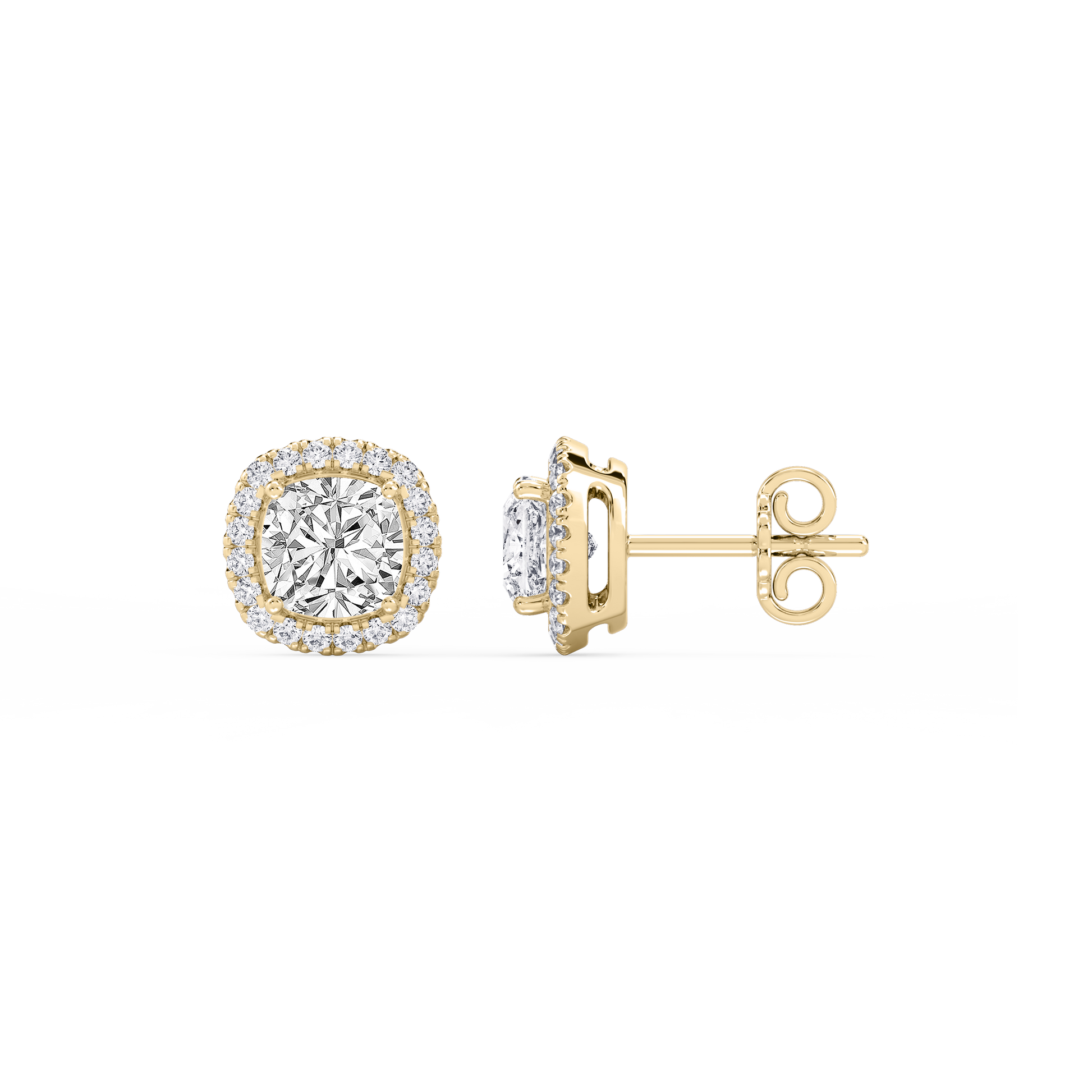 Lovea Pia Ohrstecker – Kissenschliff – Gelbgold