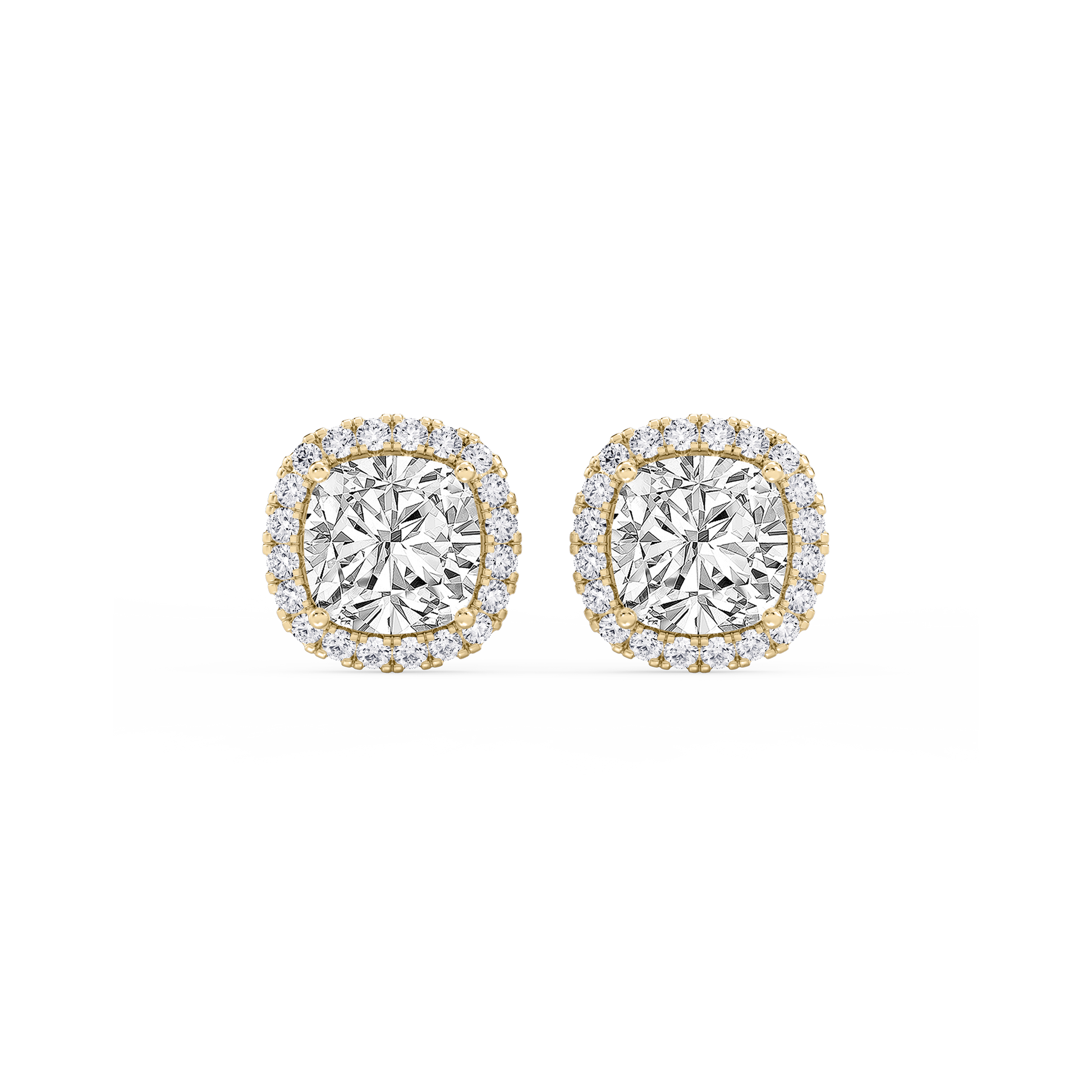 Lovea Pia Ohrstecker – Kissenschliff – Gelbgold