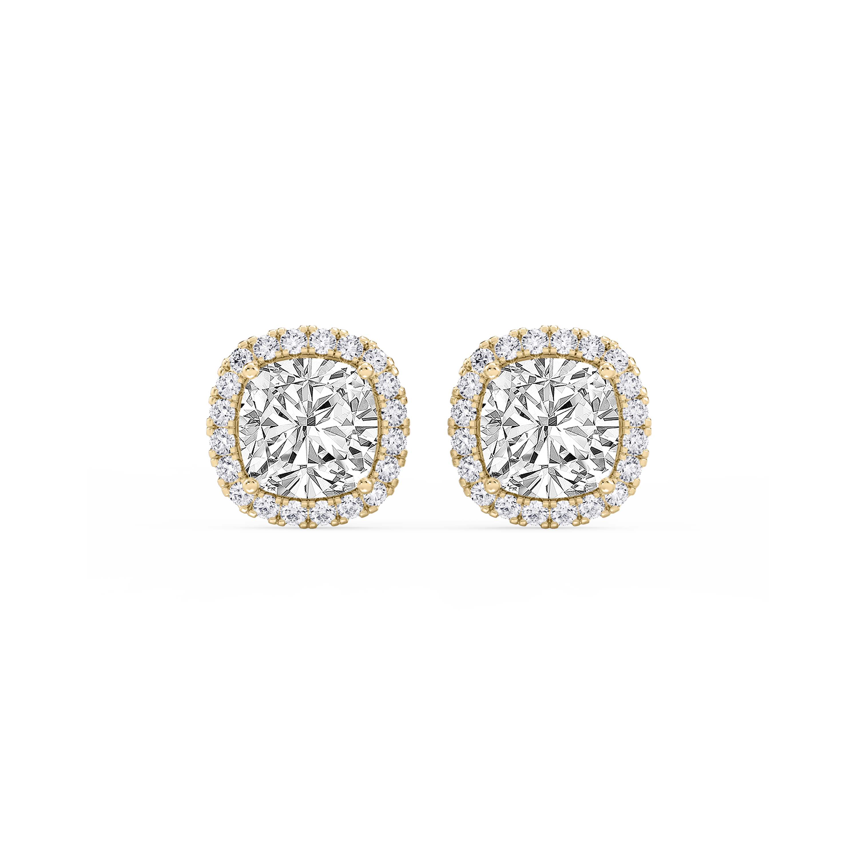 Lovea Pia Ohrstecker – Kissenschliff – Gelbgold