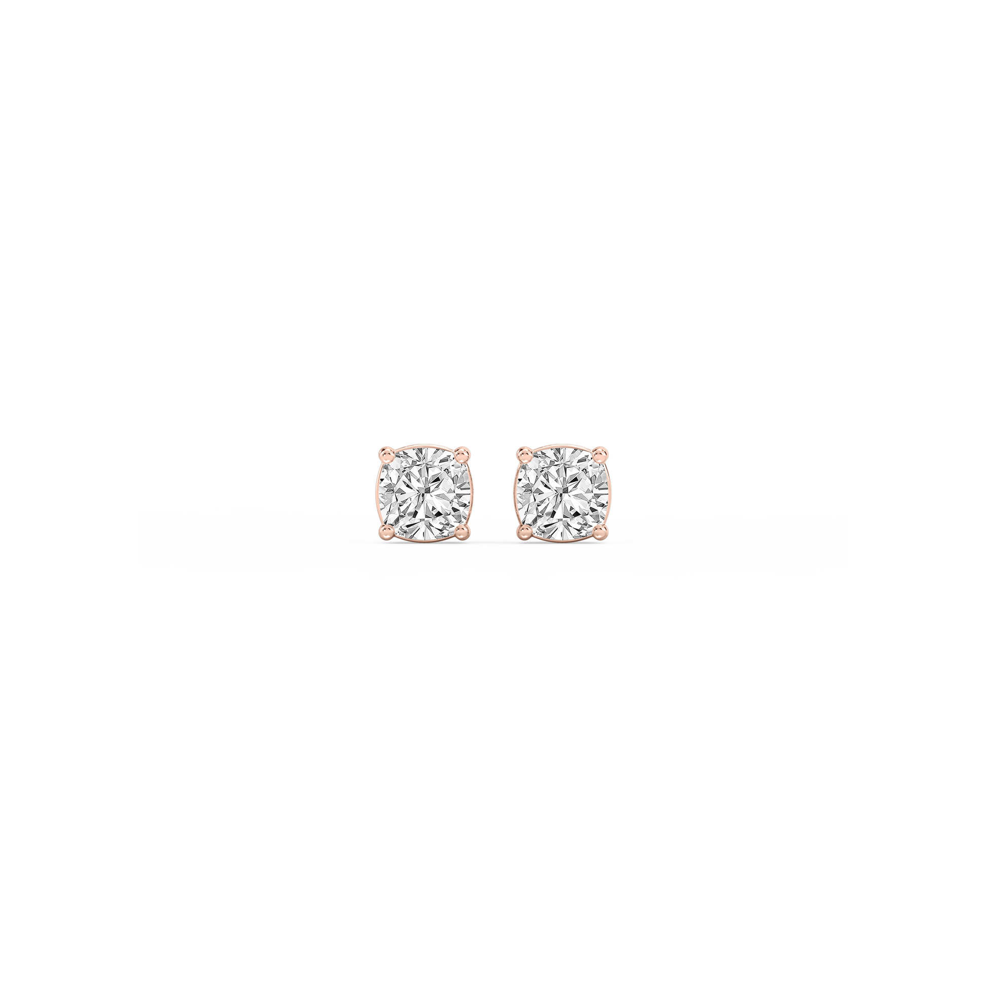 Lovea Mia Ohrstecker Schraubverschluss – Kissenschliff – Roségold