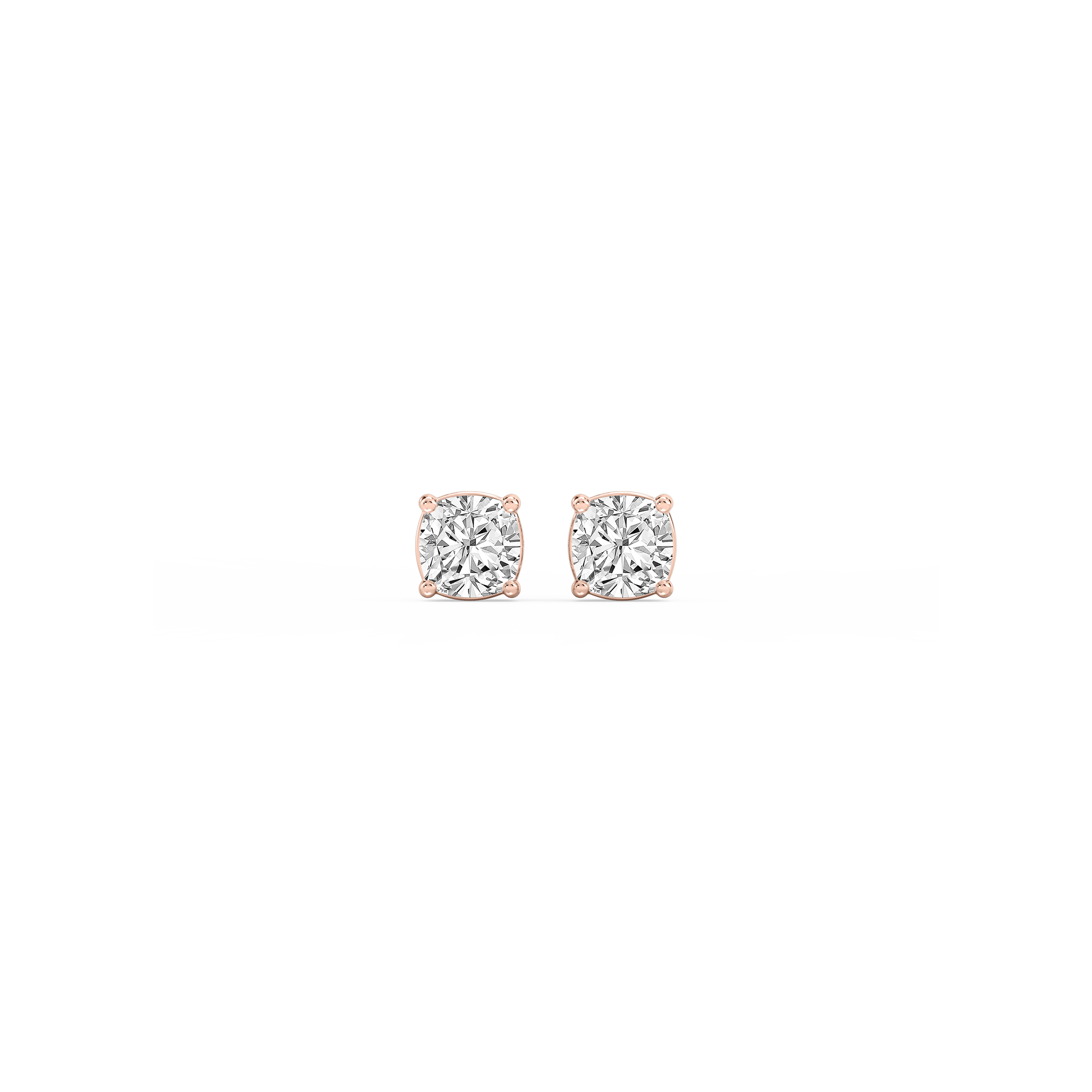 Lovea Mia Ohrstecker Schraubverschluss – Kissenschliff – Roségold