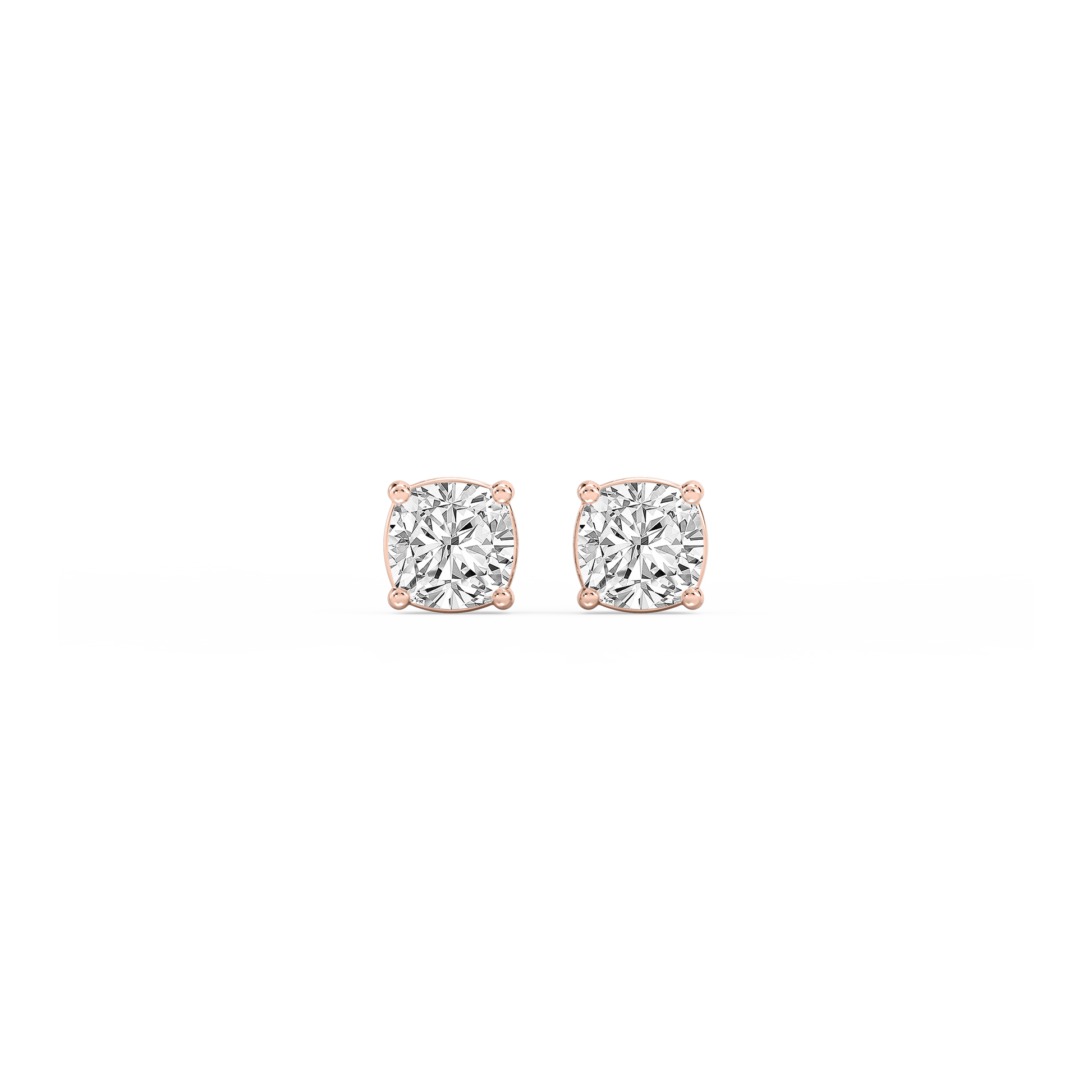 Lovea Mia Ohrstecker Schraubverschluss – Kissenschliff – Roségold