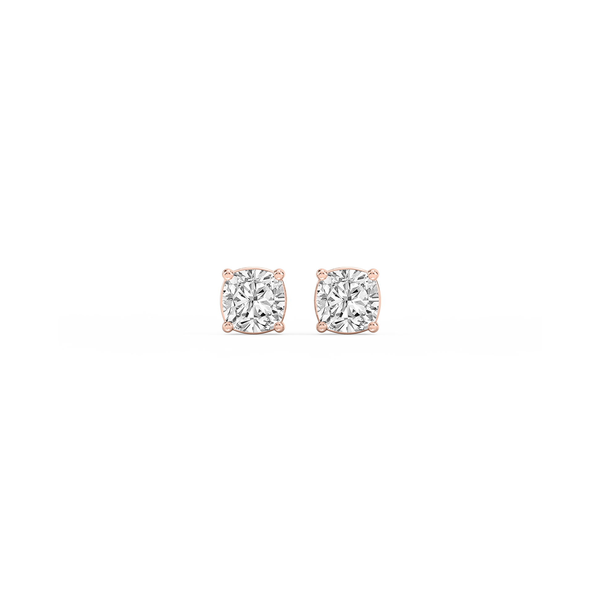 Lovea Mia Ohrstecker Schraubverschluss – Kissenschliff – Roségold
