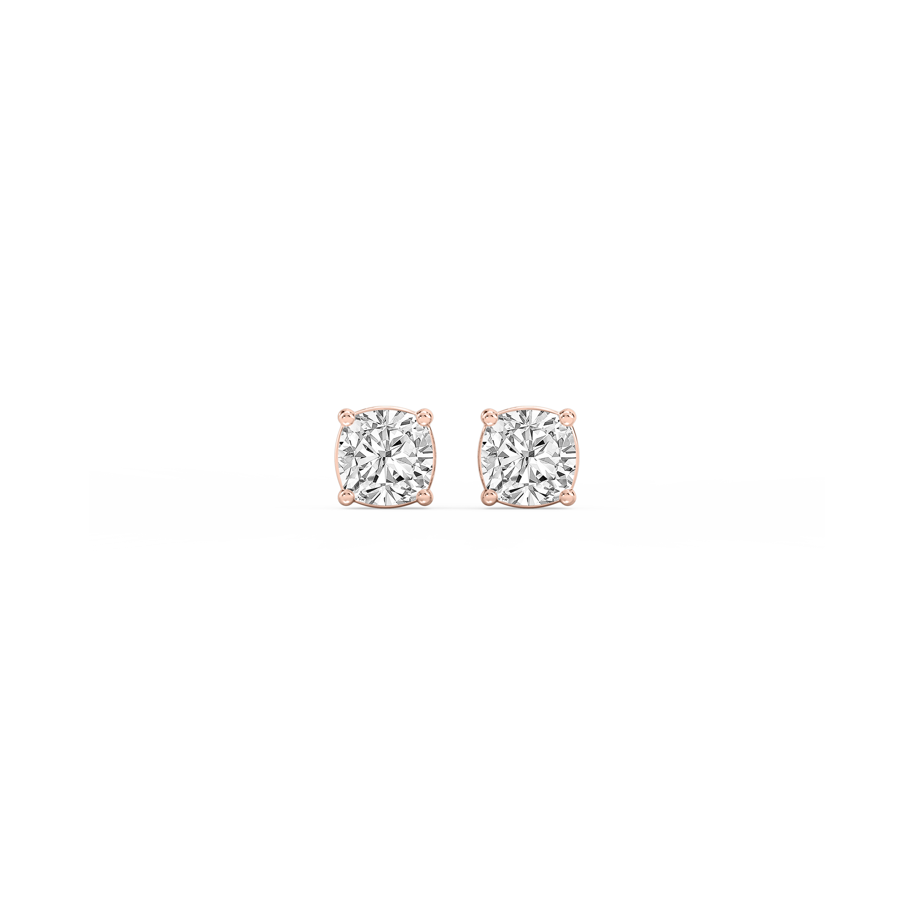 Lovea Mia Ohrstecker Schraubverschluss – Kissenschliff – Roségold