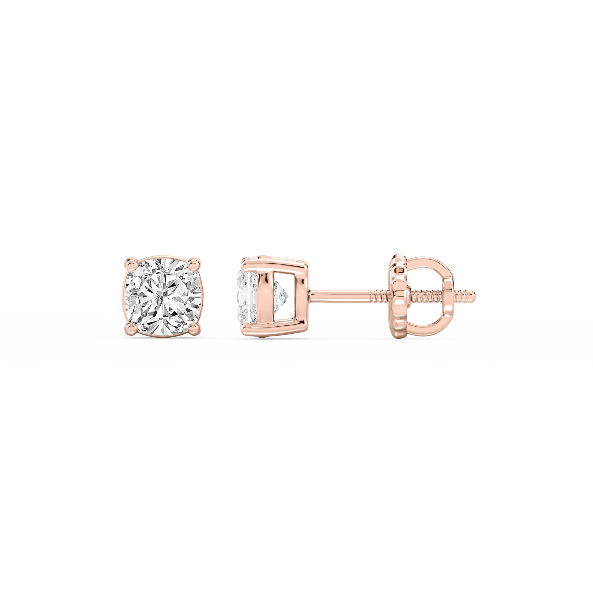 Lovea Mia Ohrstecker Schraubverschluss – Kissenschliff – Roségold