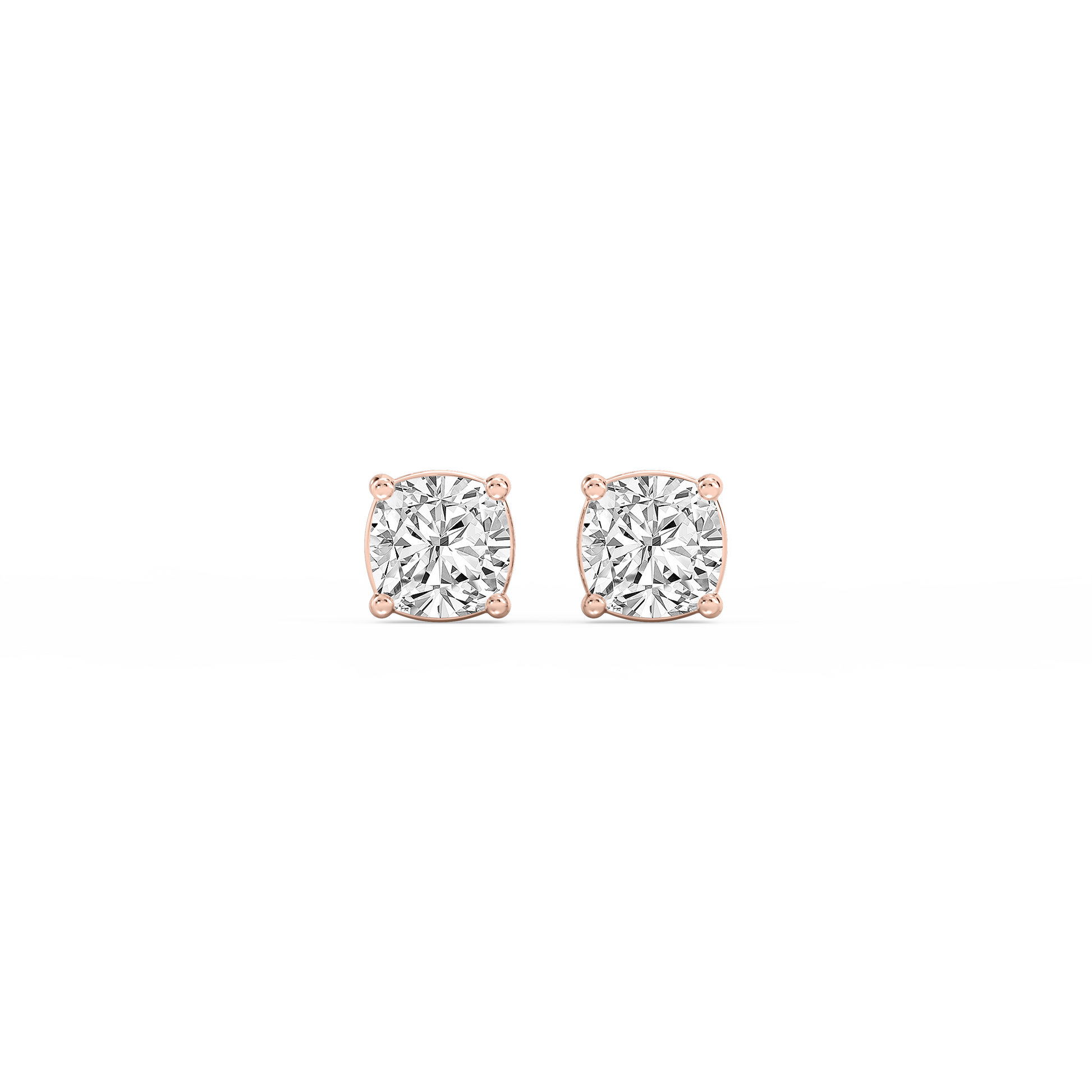 Lovea Mia Ohrstecker Schraubverschluss – Kissenschliff – Roségold
