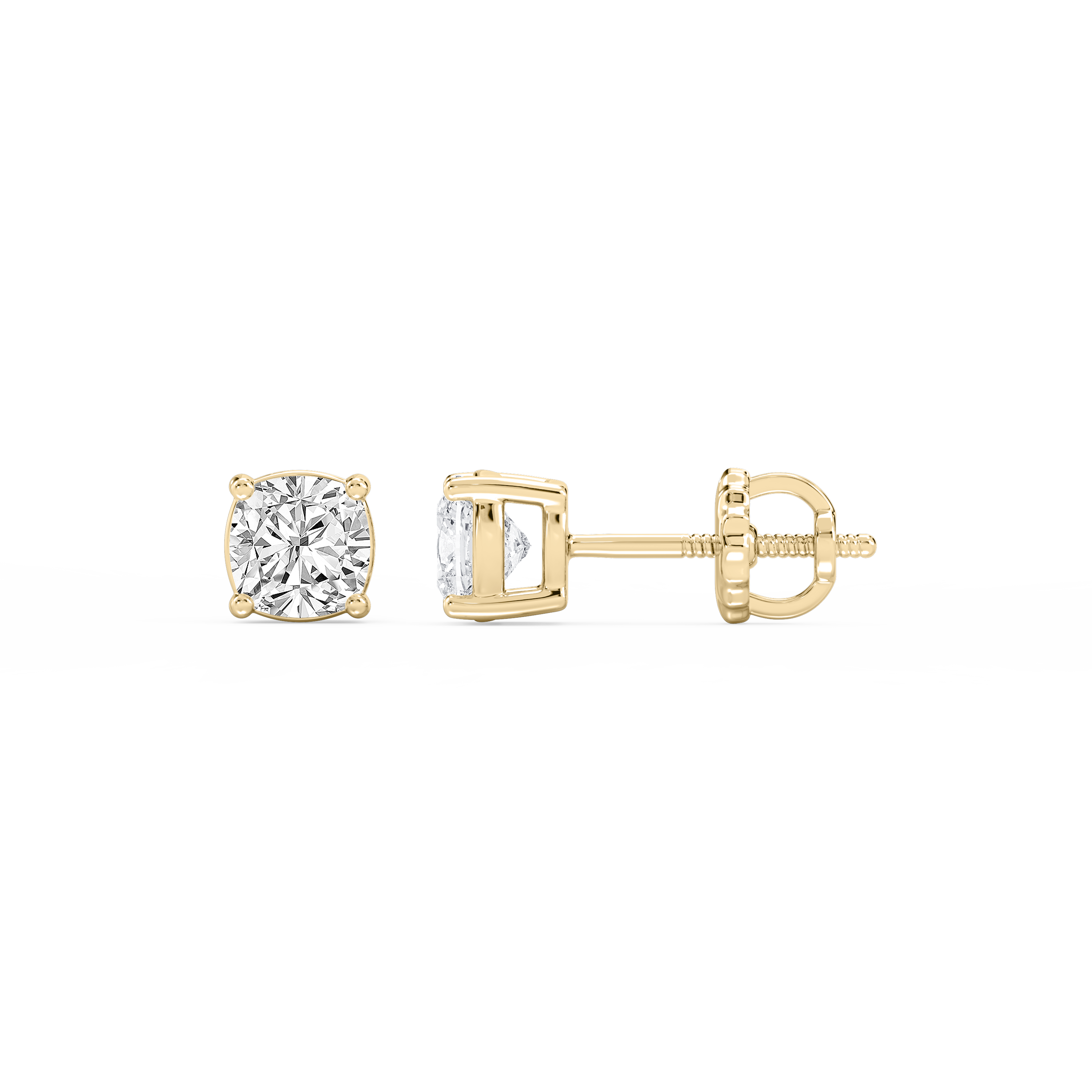 Lovea Mia Ohrstecker Schraubverschluss – Kissenschliff – Gelbgold