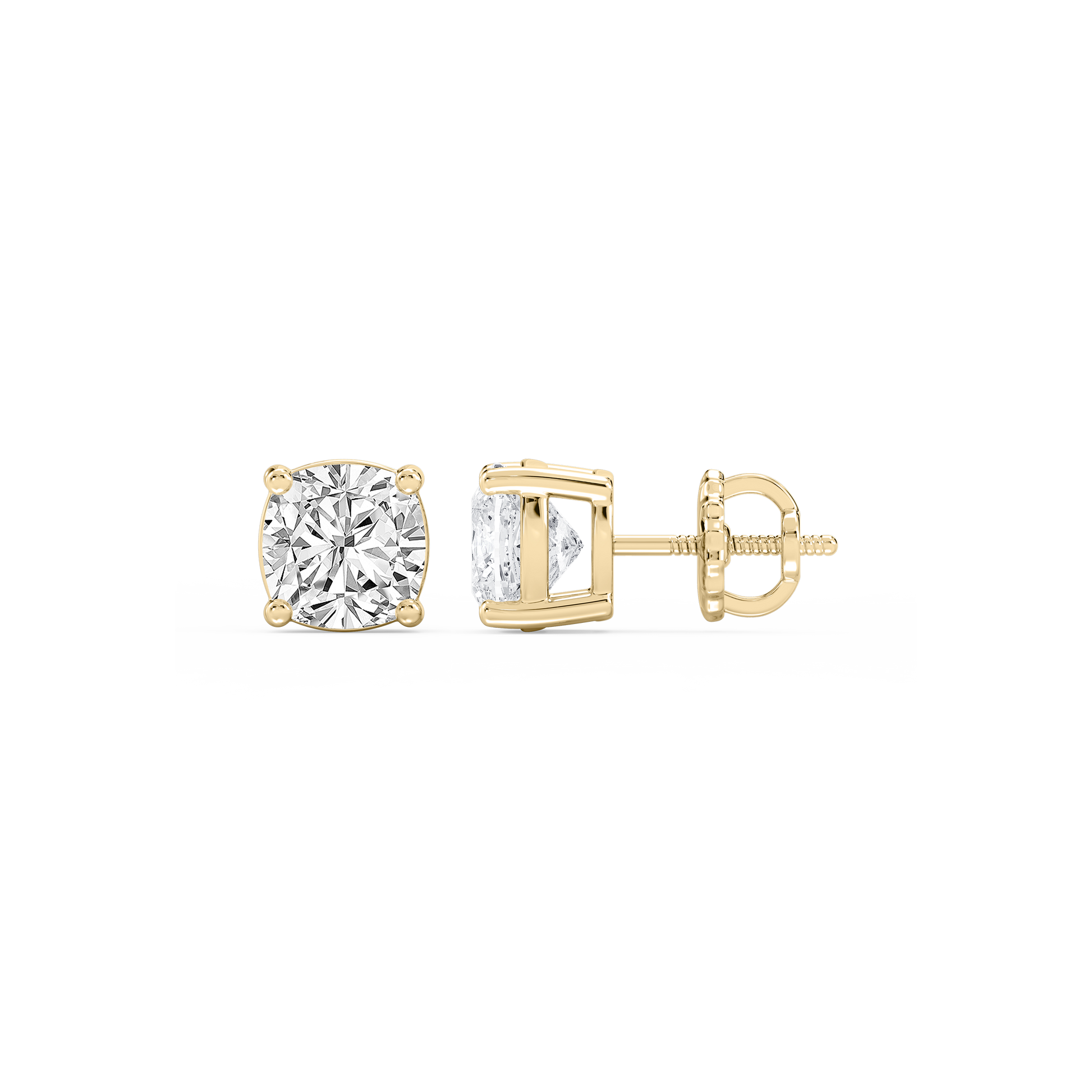 Lovea Mia Ohrstecker Schraubverschluss – Kissenschliff – Gelbgold