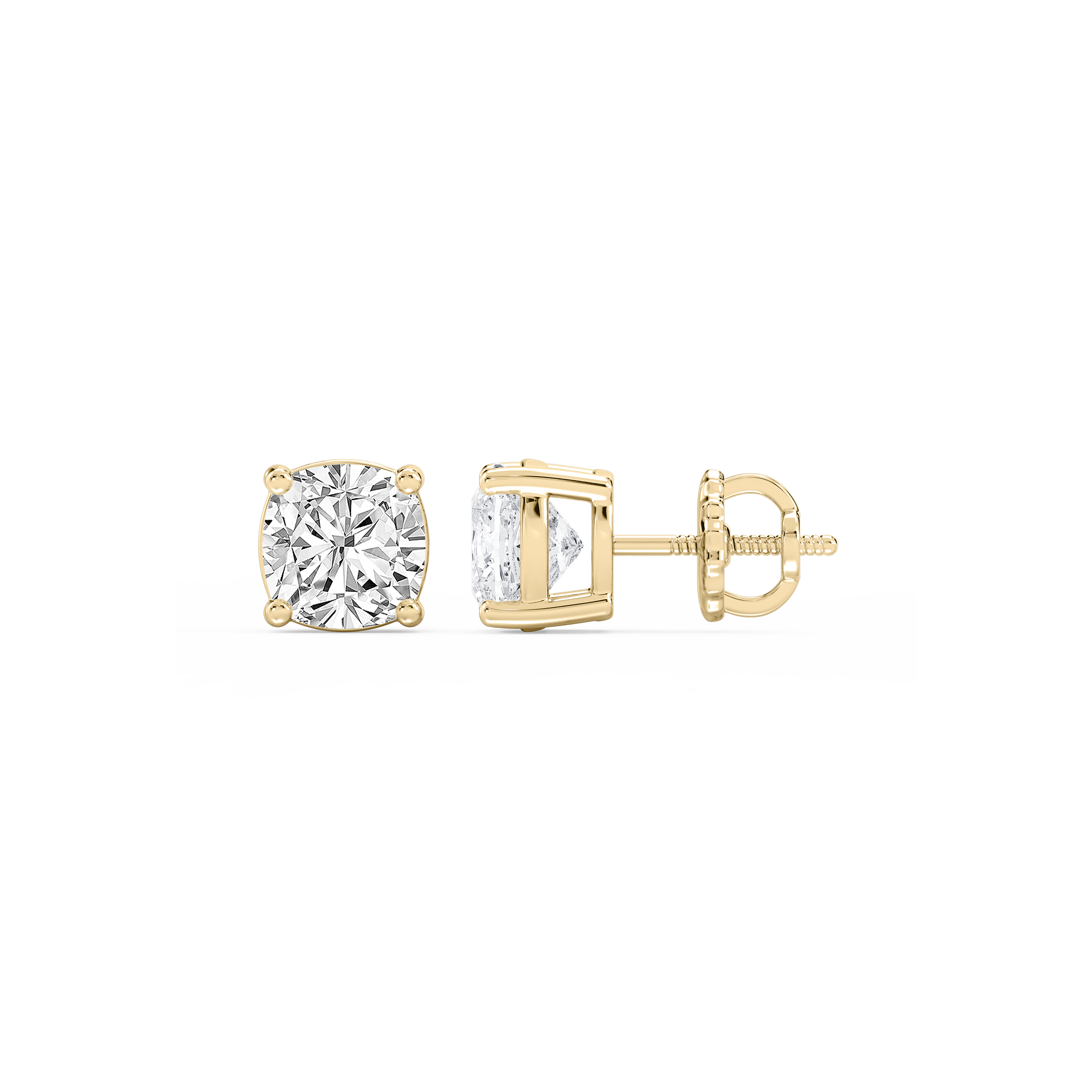 Lovea Mia Ohrstecker Schraubverschluss – Kissenschliff – Gelbgold