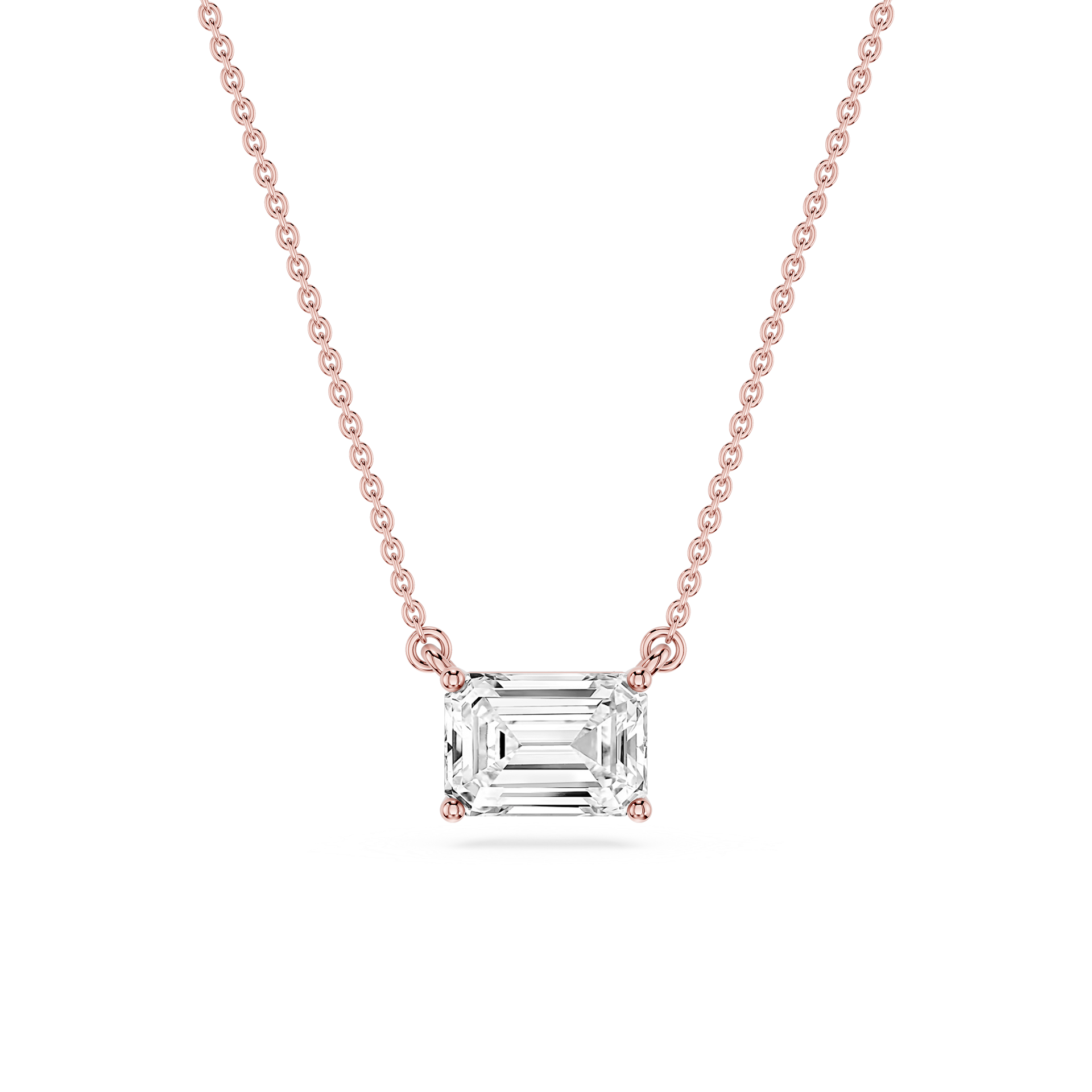 Lovea Alma Anhänger – Smaragdschliff – Roségold