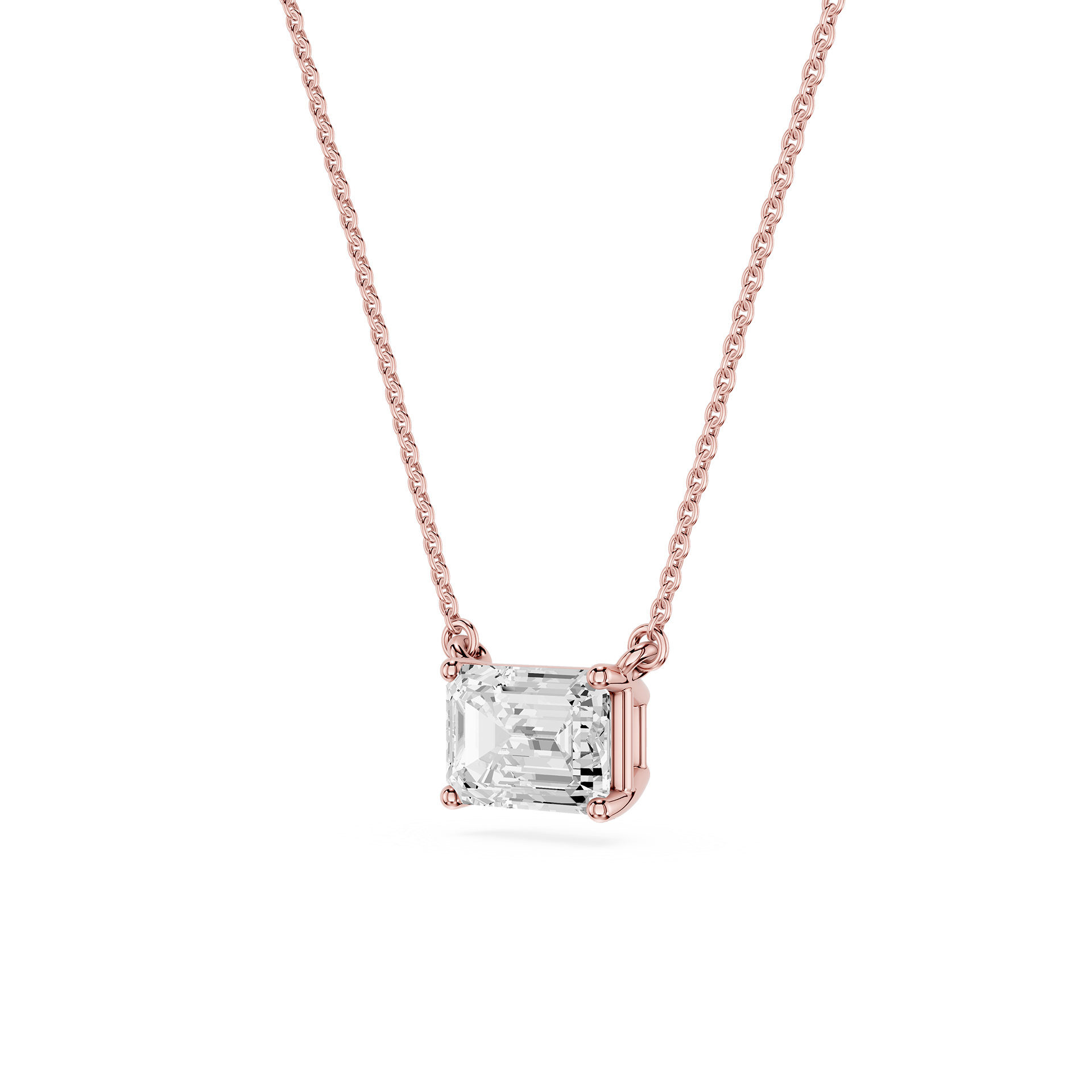 Lovea Alma Anhänger – Smaragdschliff – Roségold