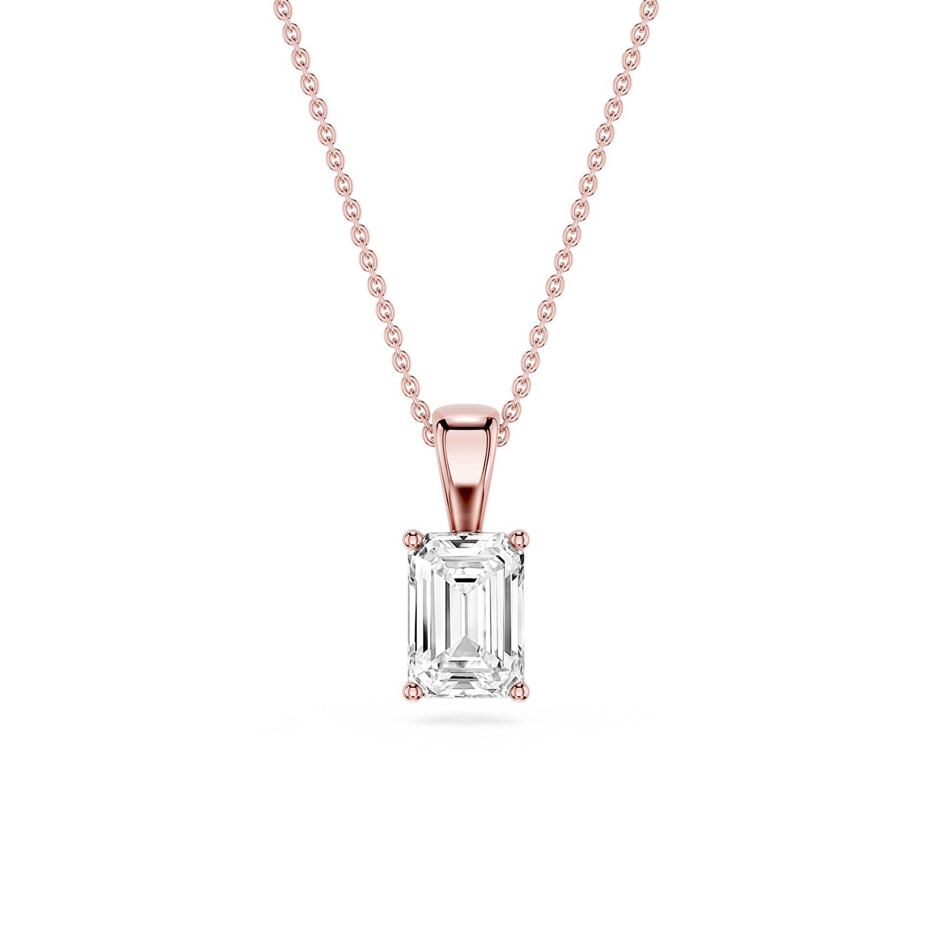 Lovea Lina Anhänger – Smaragdschliff – Roségold