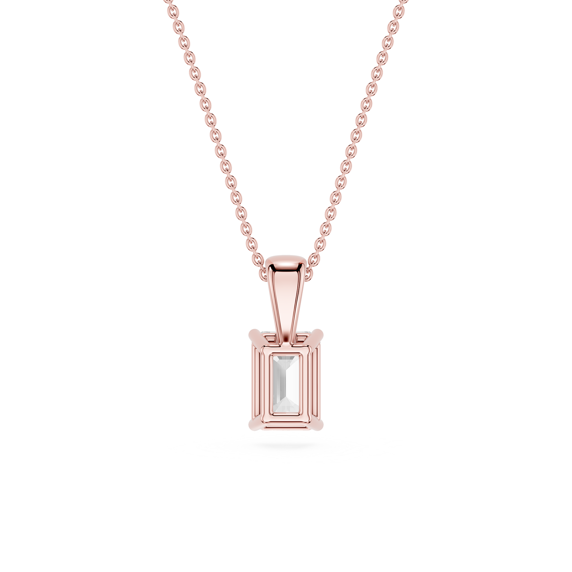 Lovea Lina Anhänger – Smaragdschliff – Roségold