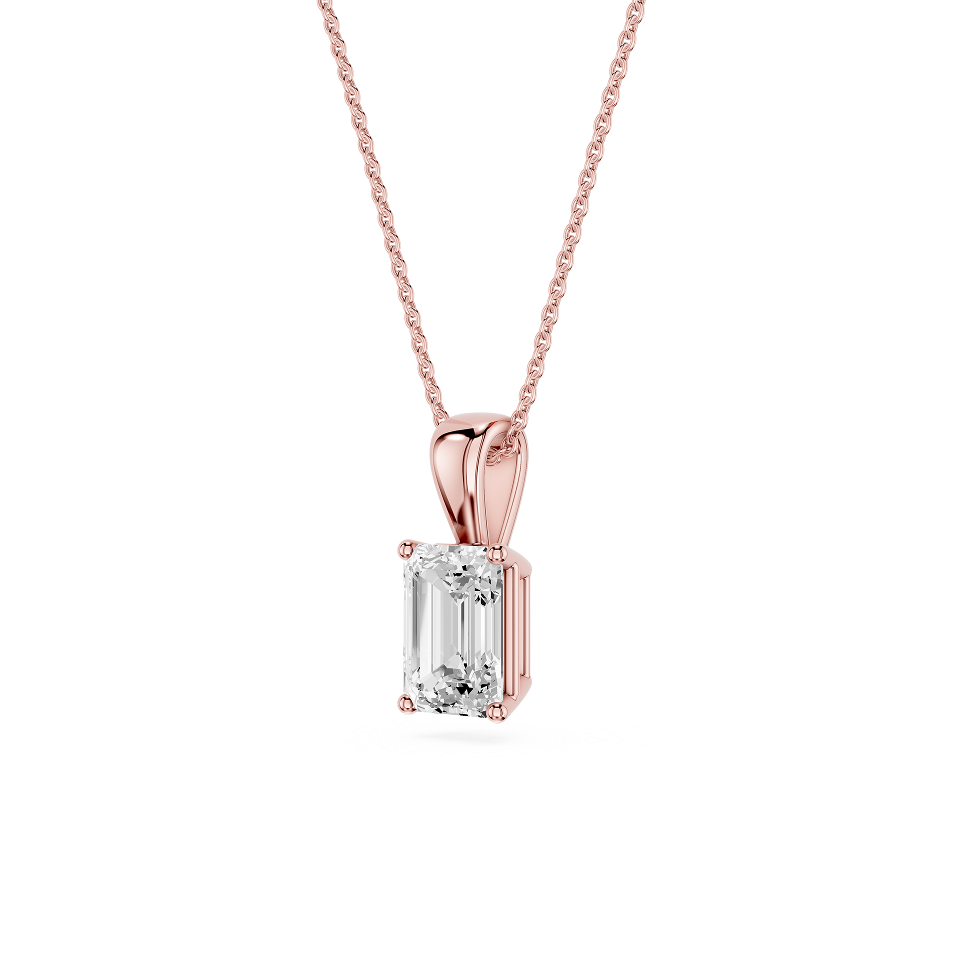 Lovea Lina Anhänger – Smaragdschliff – Roségold