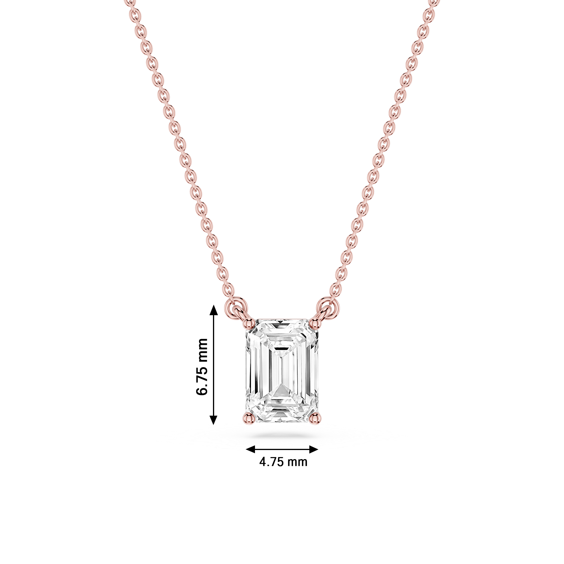 Lovea Carla Anhänger – Smaragdschliff – Roségold