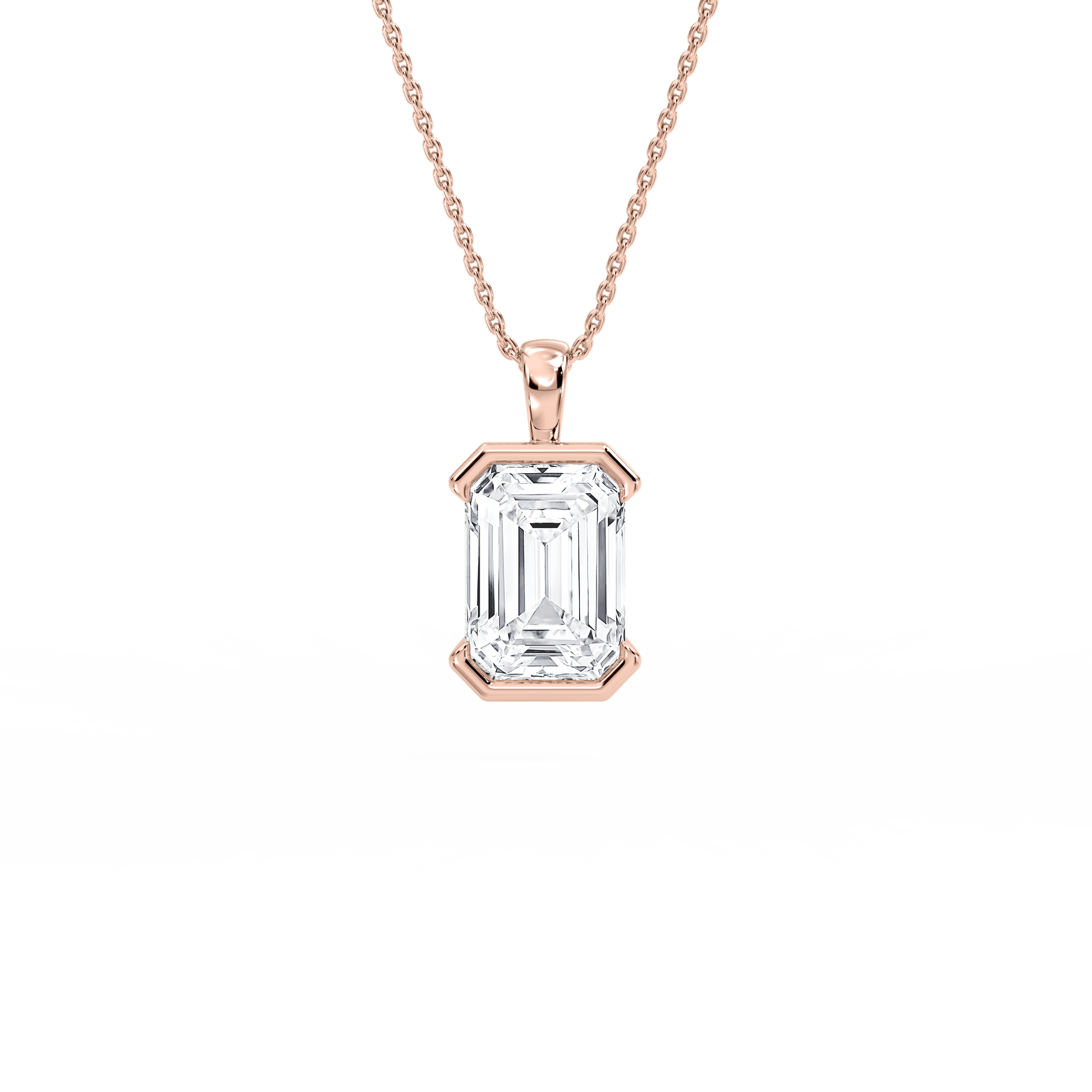 Lovea Hedda Anhänger – Smaragdschliff – Roségold