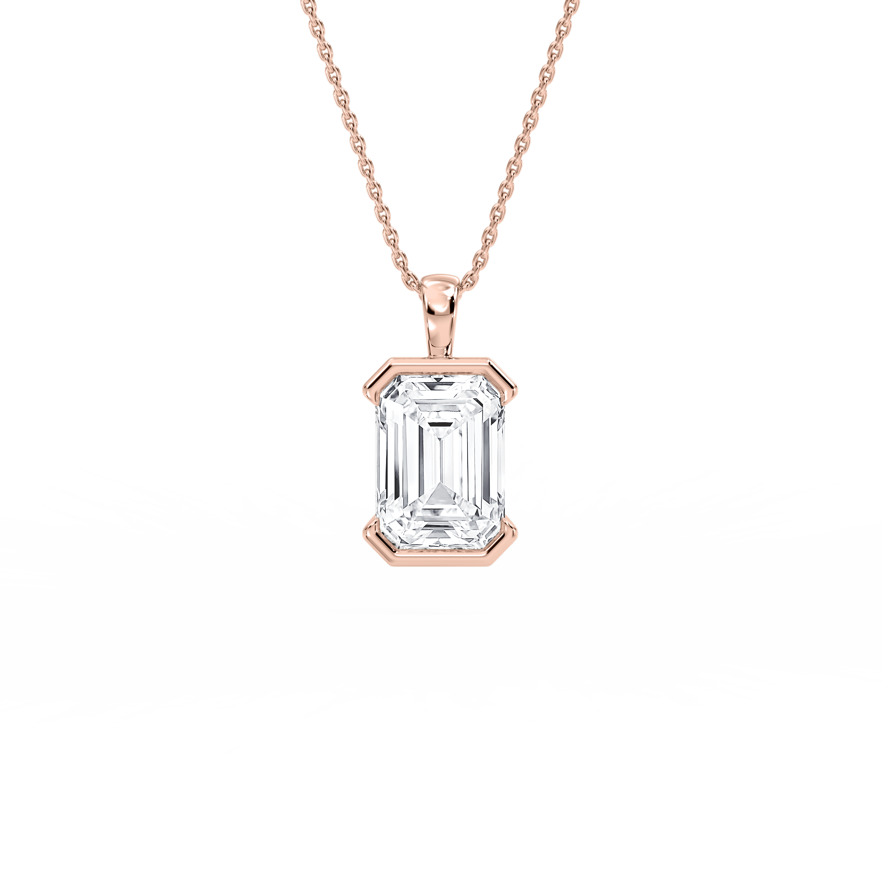 Lovea Hedda Anhänger – Smaragdschliff – Roségold