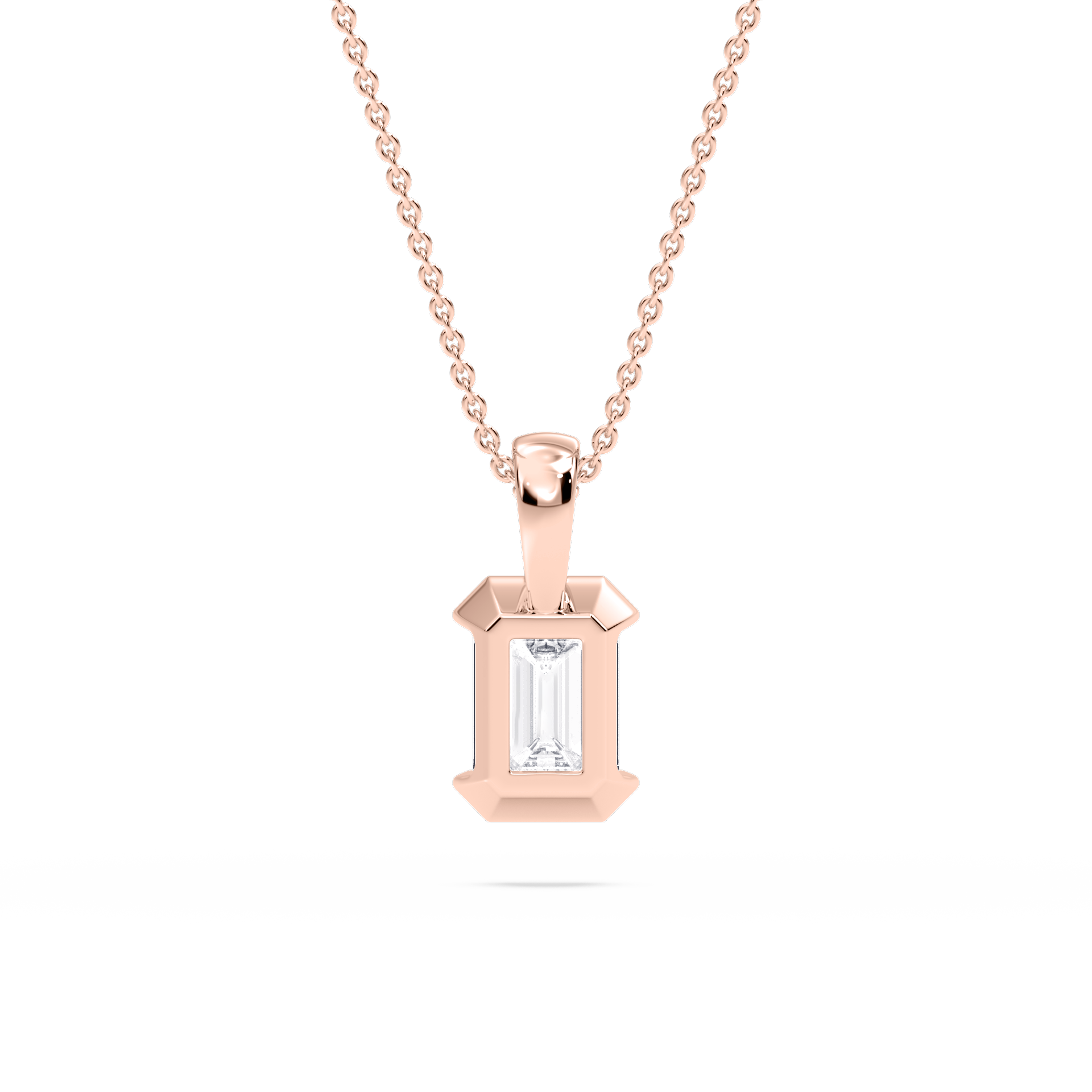Lovea Hedda Anhänger – Smaragdschliff – Roségold