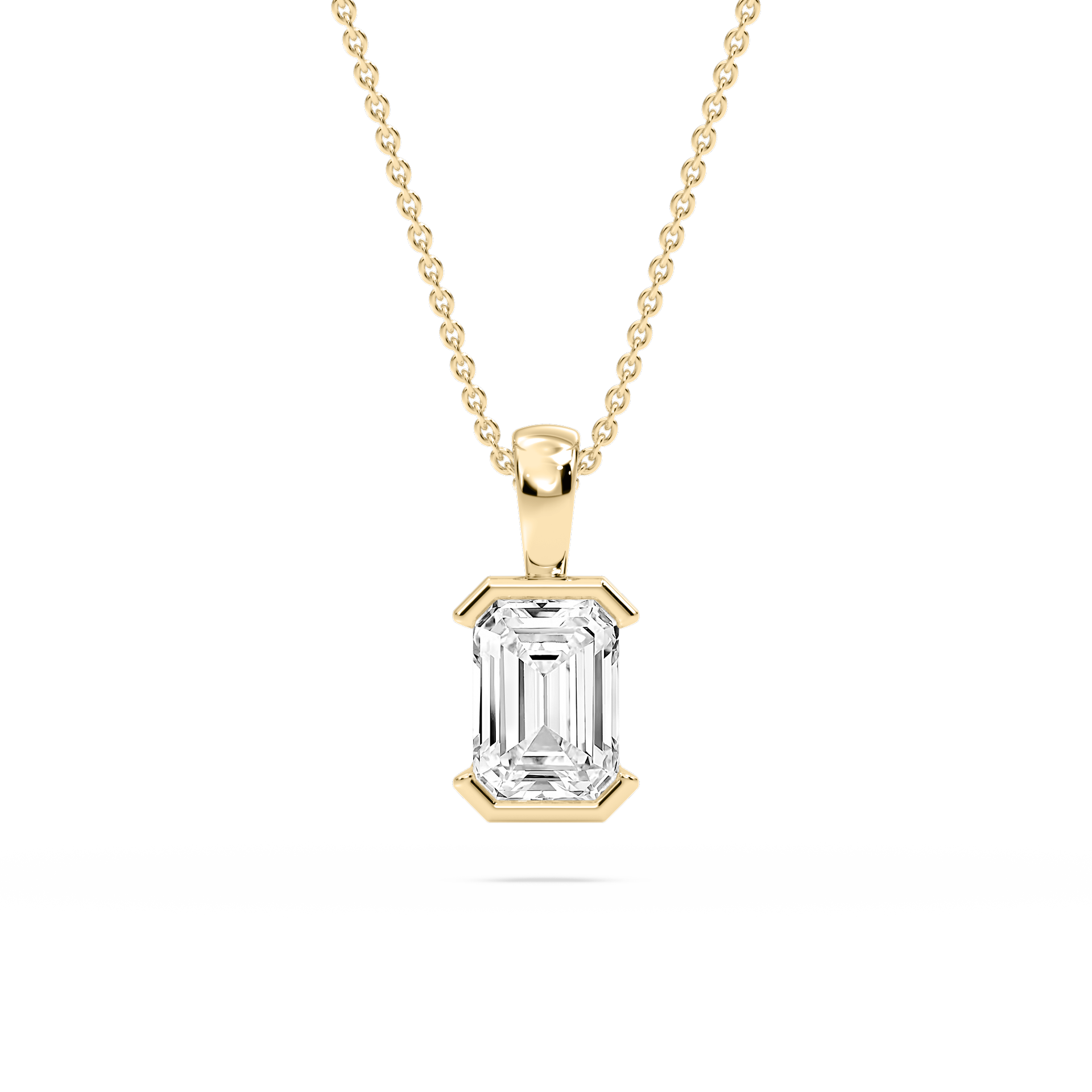 Lovea Hedda Anhänger – Smaragdschliff – Gelbgold