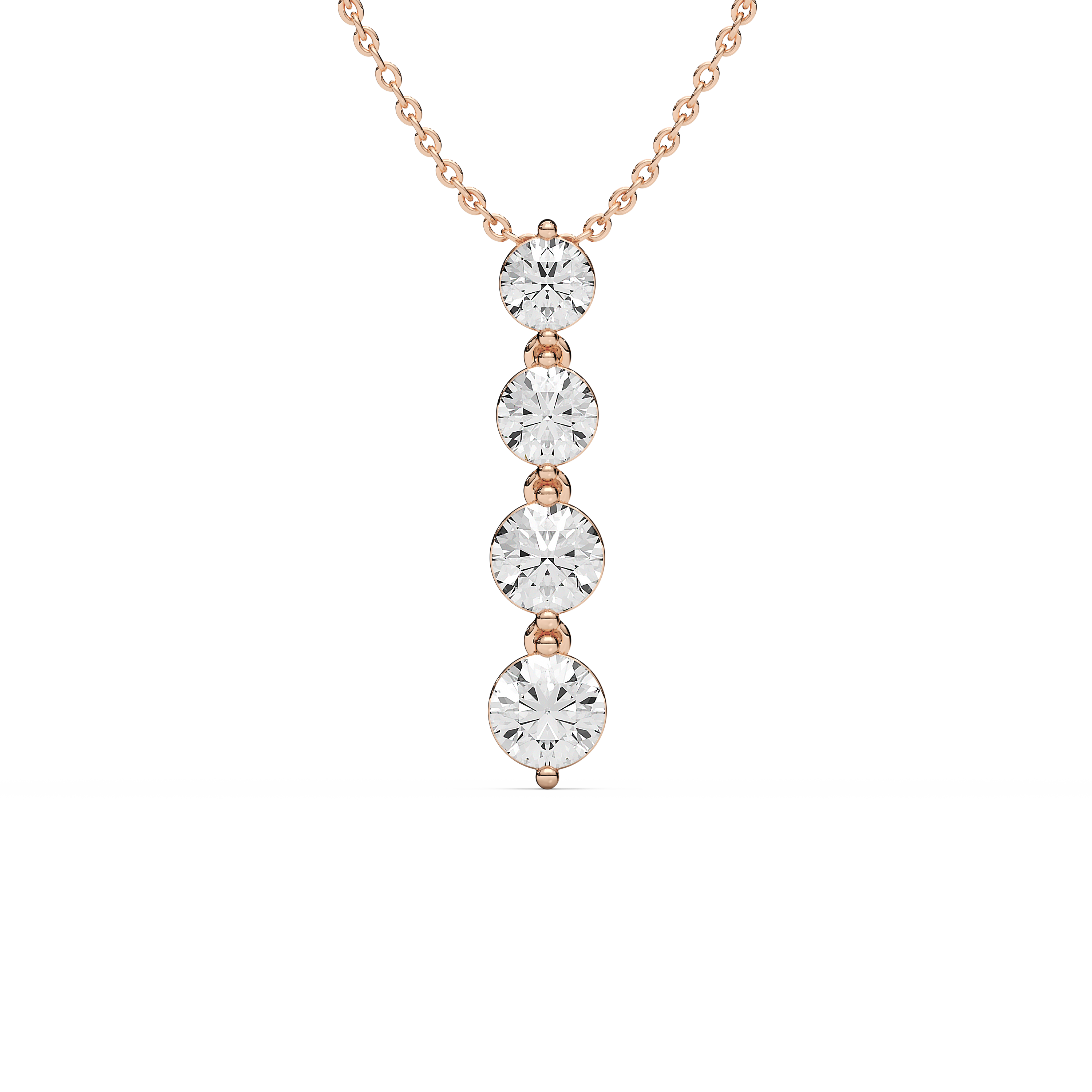 Lovea Selma Anhänger – Rundschliff – Roségold