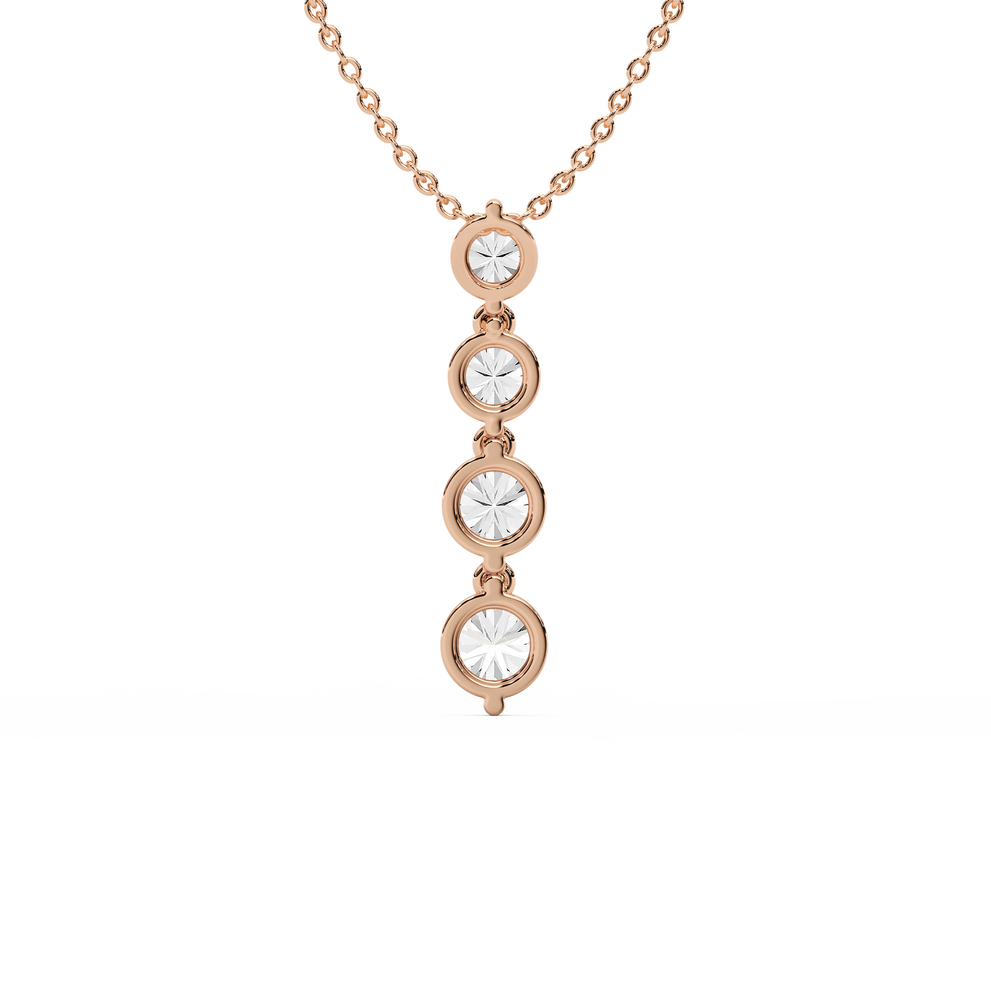 Lovea Selma Anhänger – Rundschliff – Roségold