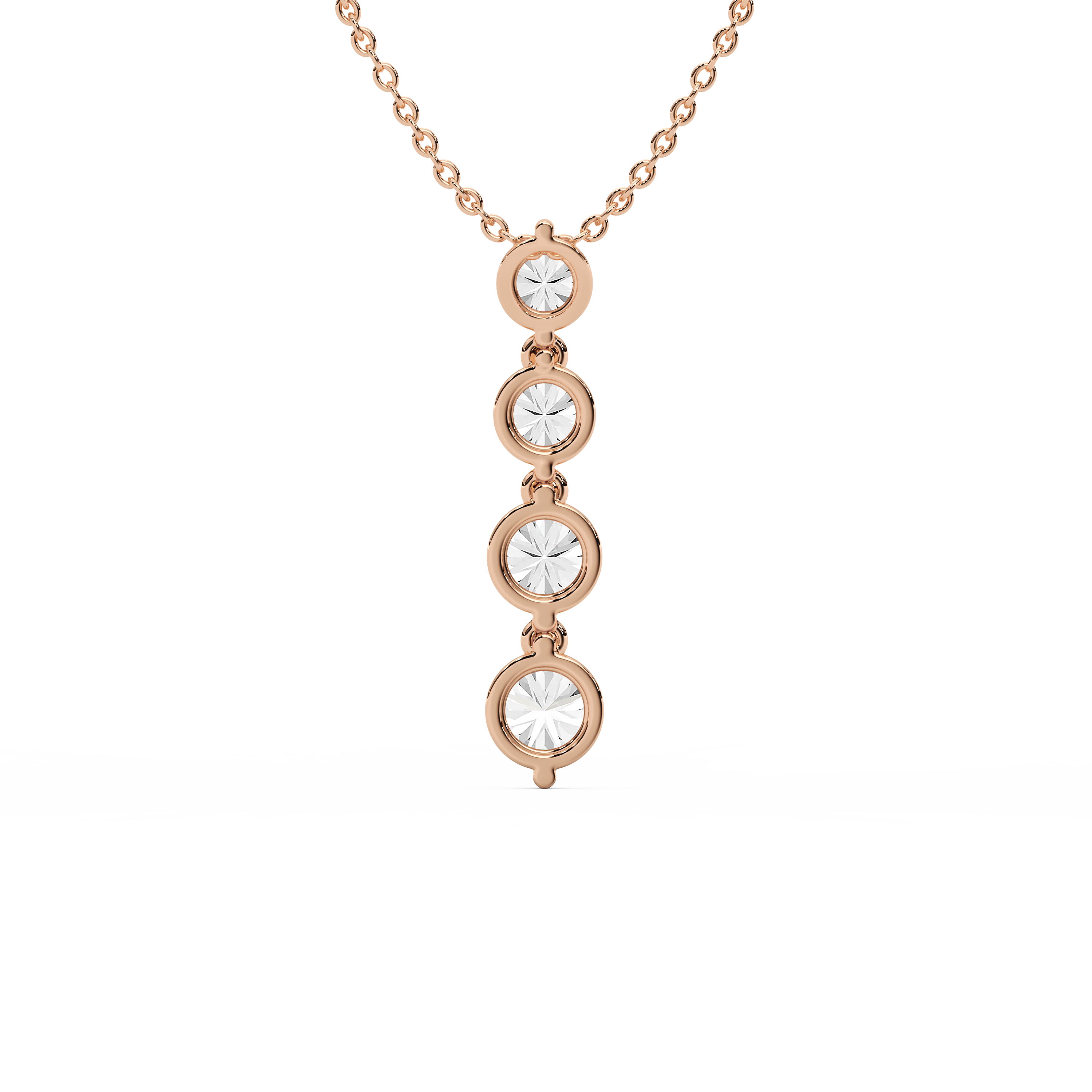 Lovea Selma Anhänger – Rundschliff – Roségold