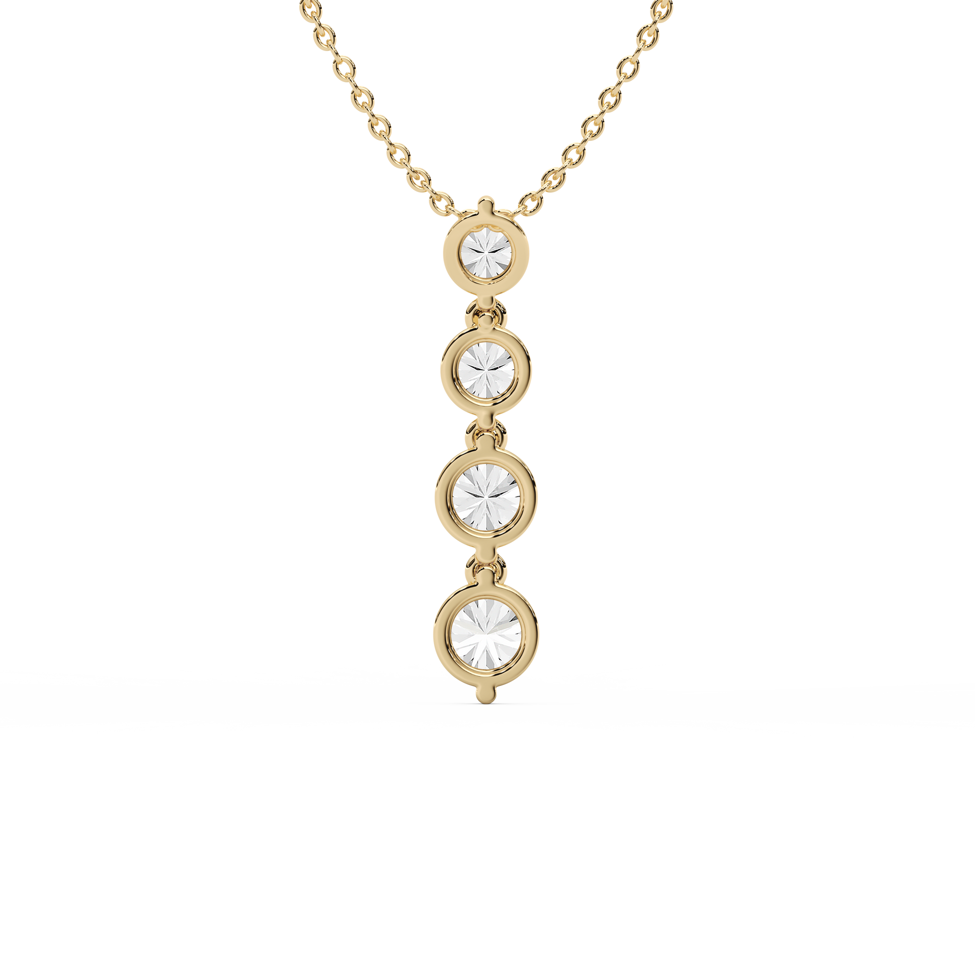 Lovea Selma Anhänger – Rundschliff – Gelbgold