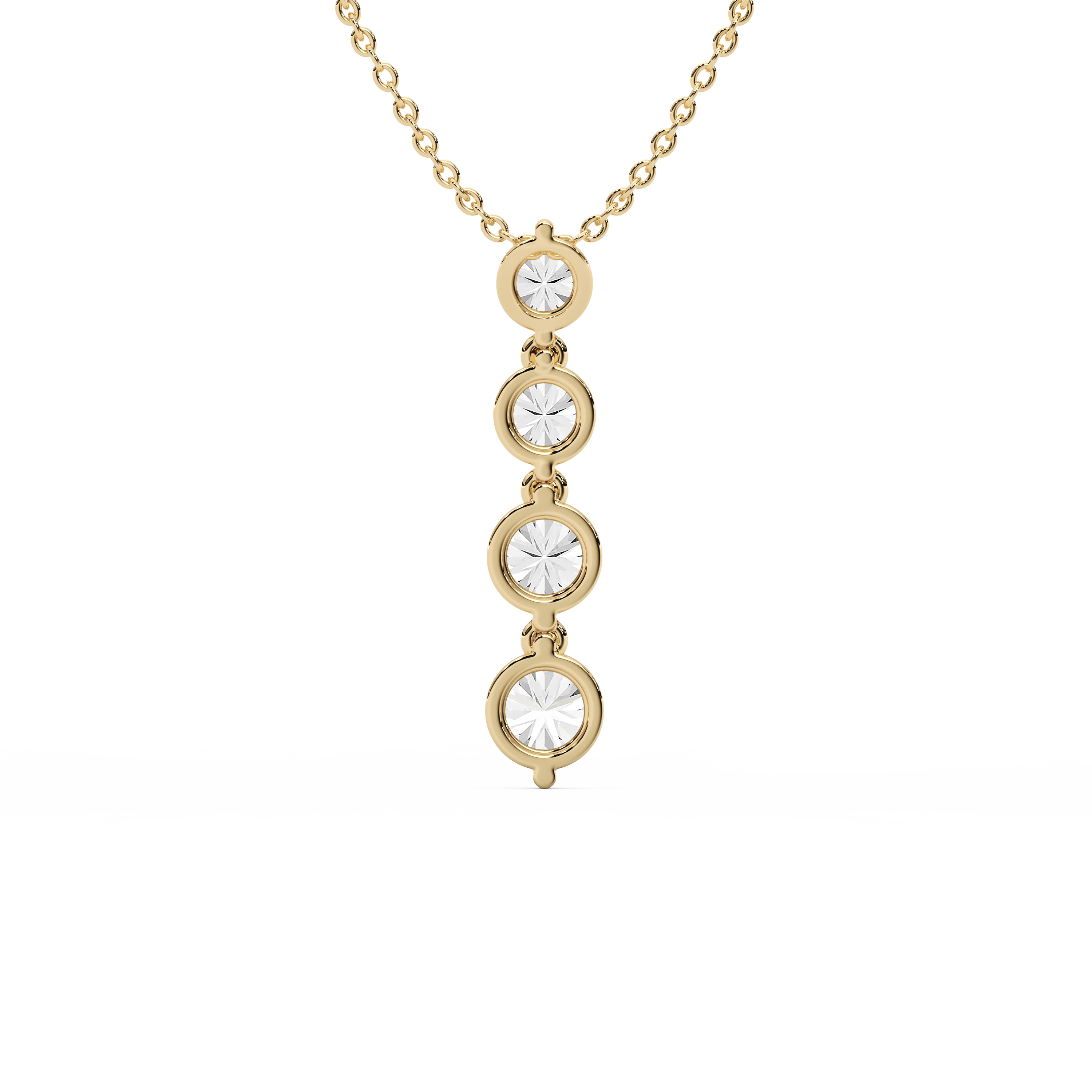 Lovea Selma Anhänger – Rundschliff – Gelbgold