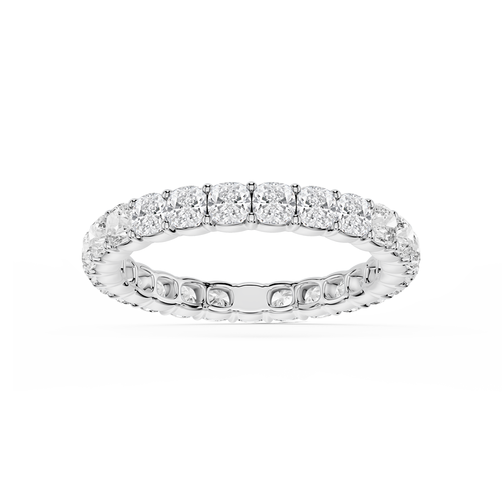 Lovea Frieda Eternity Ring Kissenschliff – Weißgold