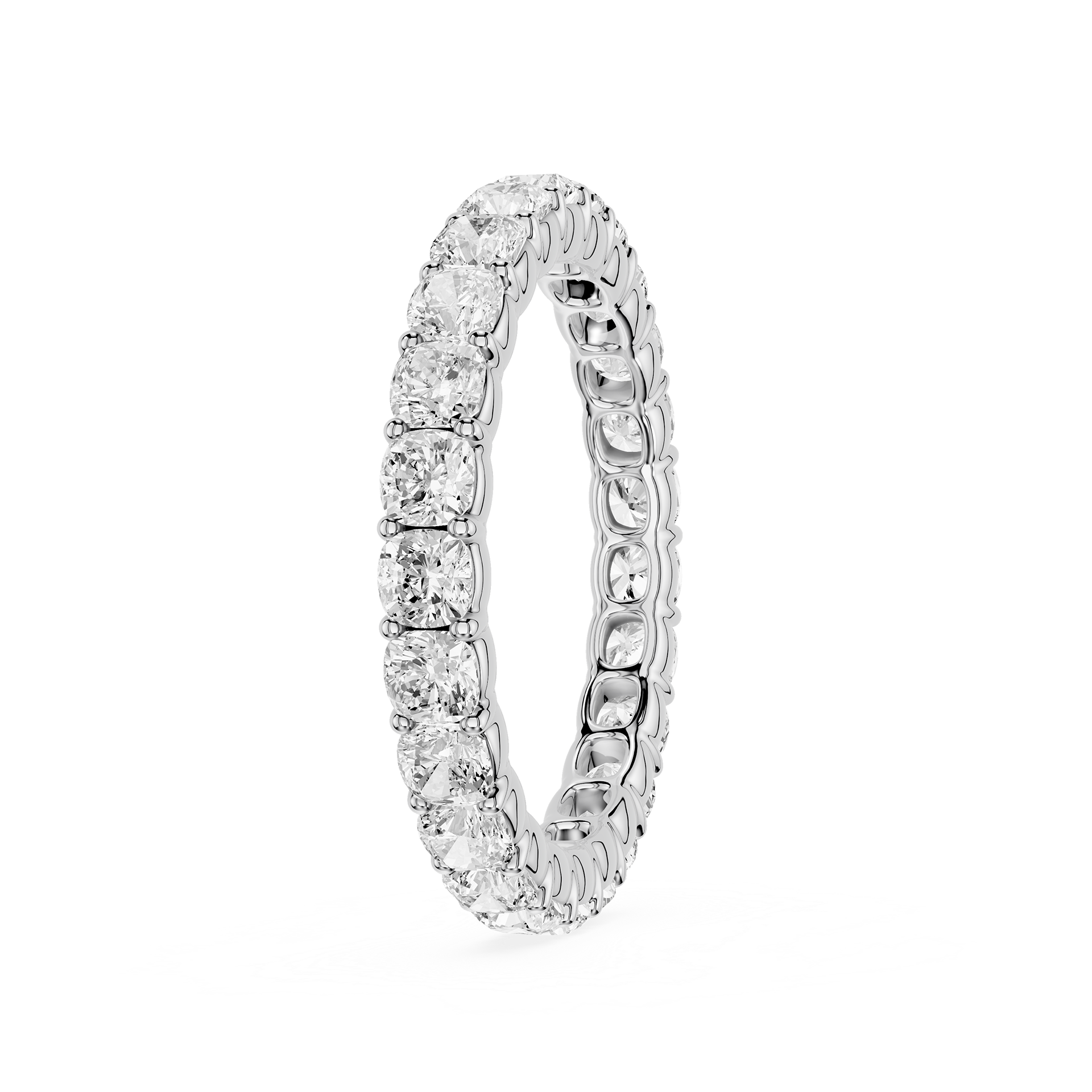 Lovea Frieda Eternity Ring Kissenschliff – Weißgold
