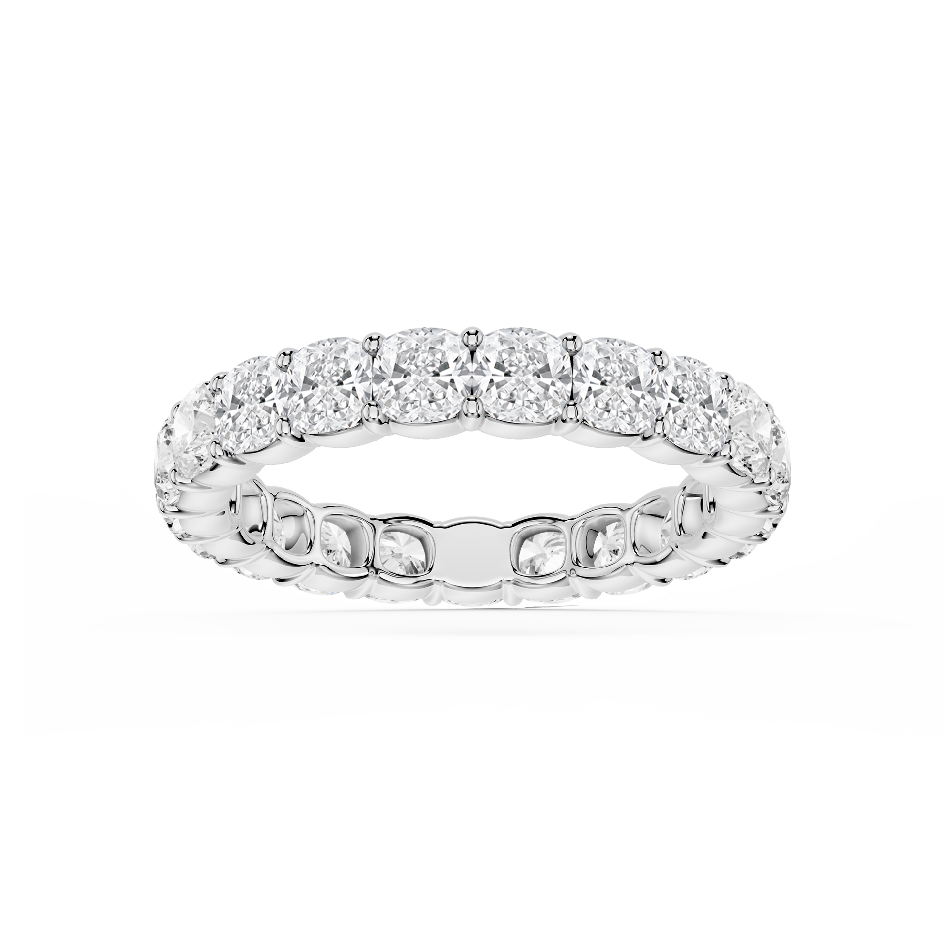 Lovea Frieda Eternity Ring Kissenschliff – Weißgold