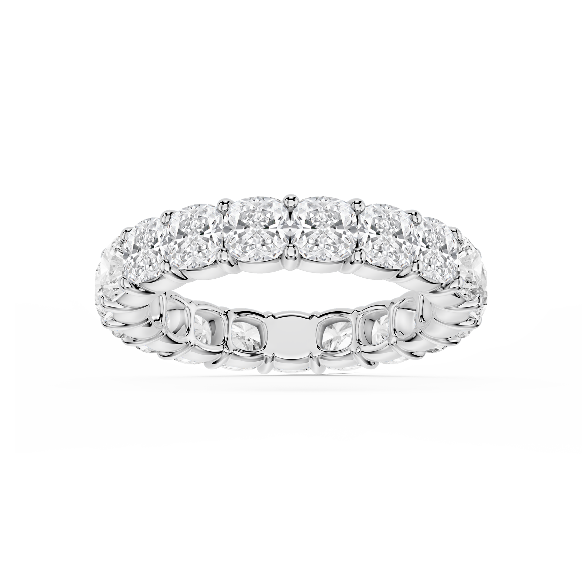 Lovea Frieda Eternity Ring Kissenschliff – Weißgold